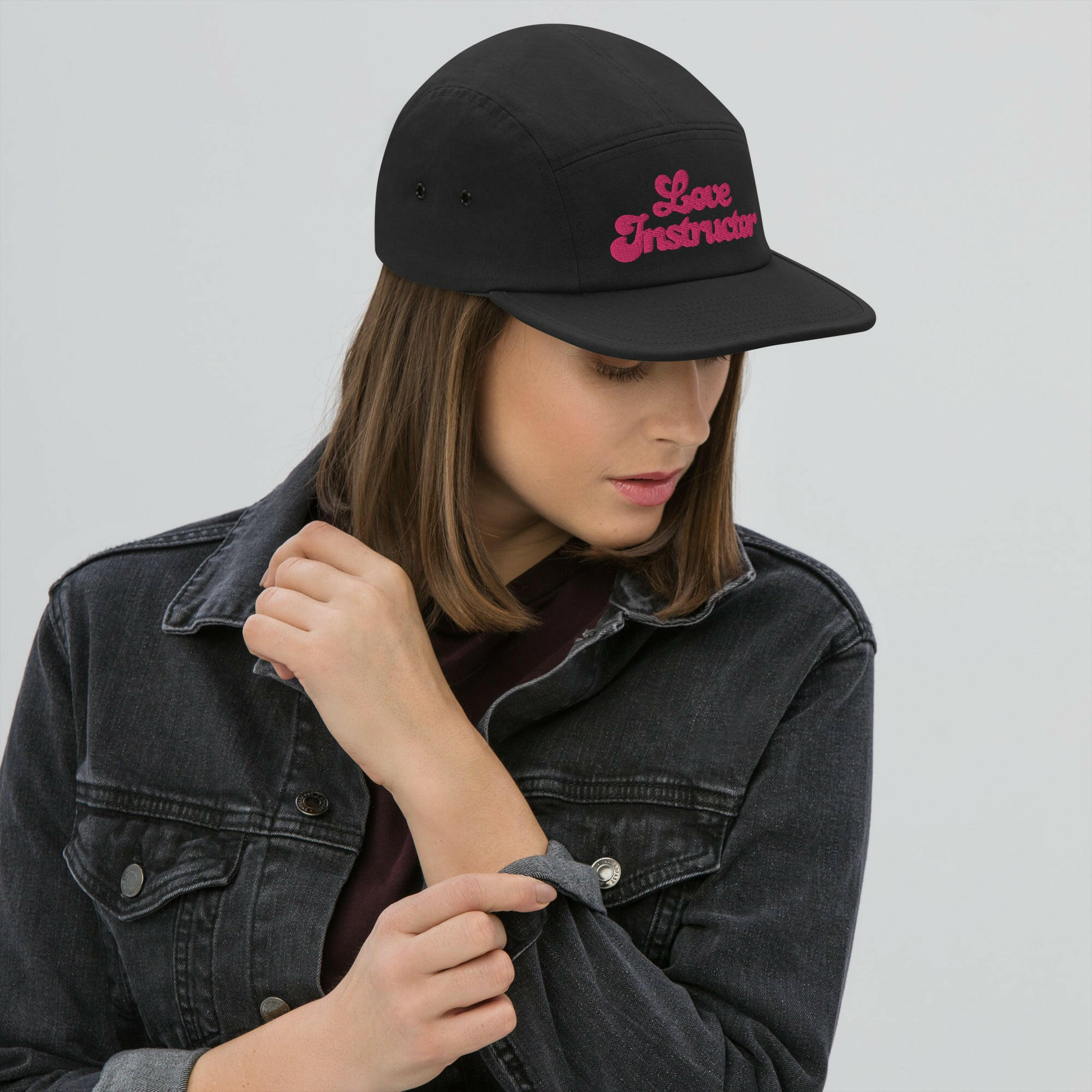 Casquette 5 Panneaux Love instructor Flamingo