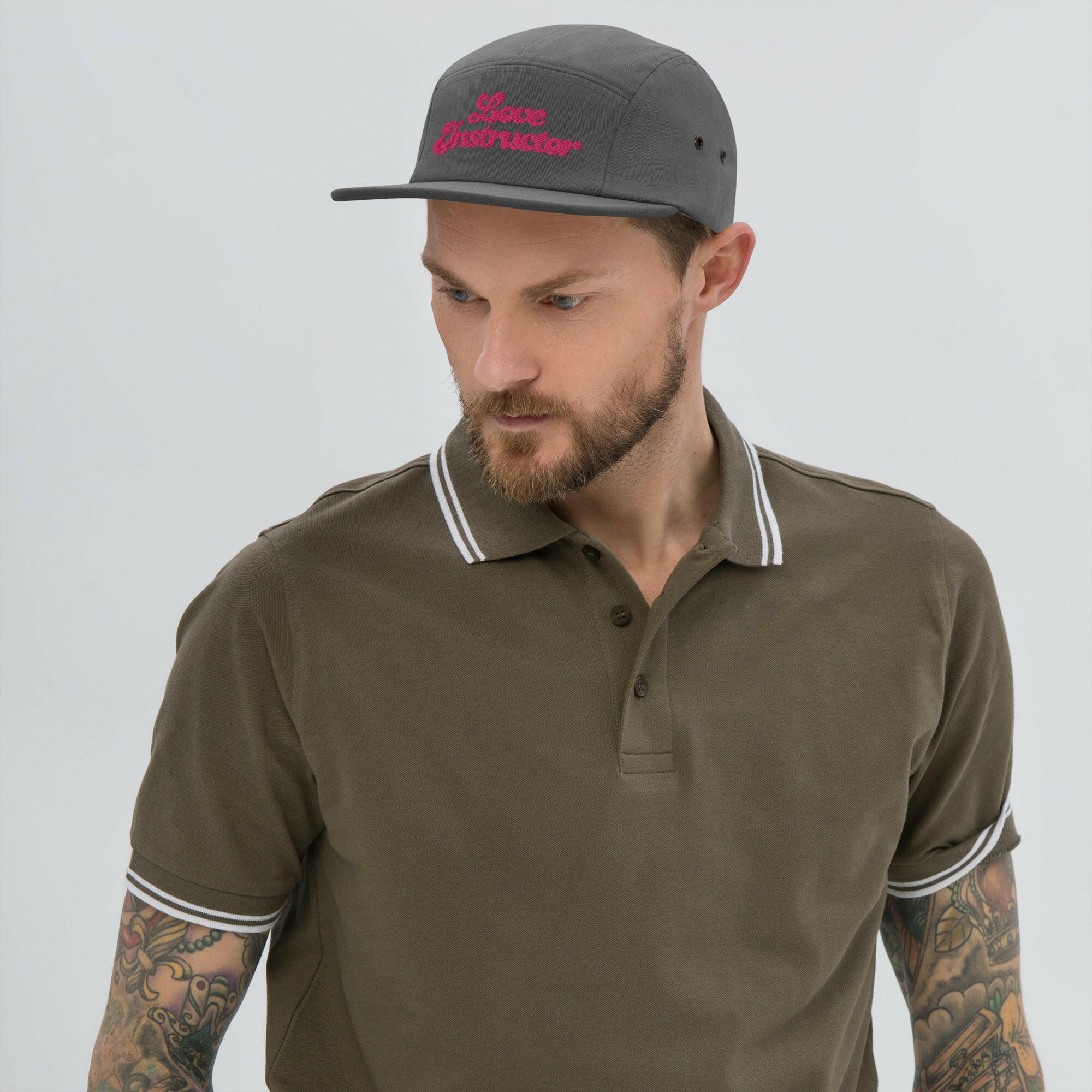 Casquette 5 Panneaux Love instructor Flamingo
