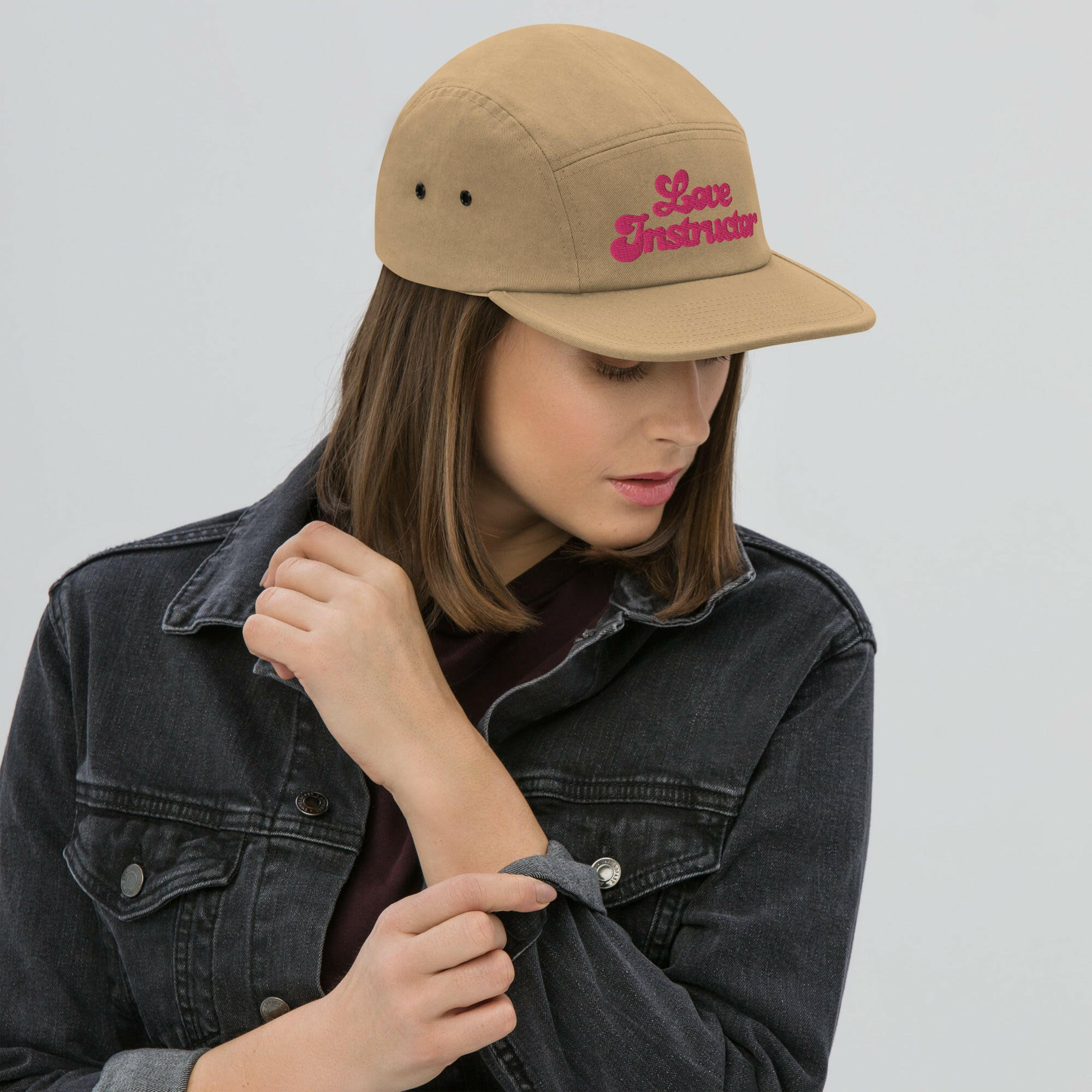 Casquette 5 Panneaux Love instructor Flamingo