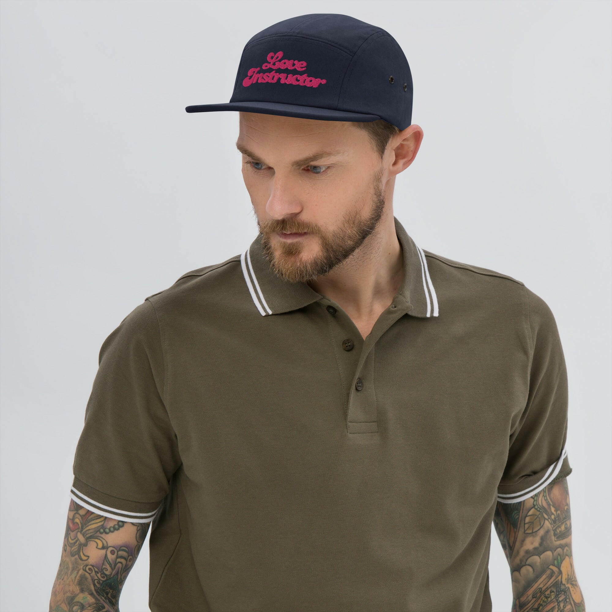 Casquette 5 Panneaux Love instructor Flamingo