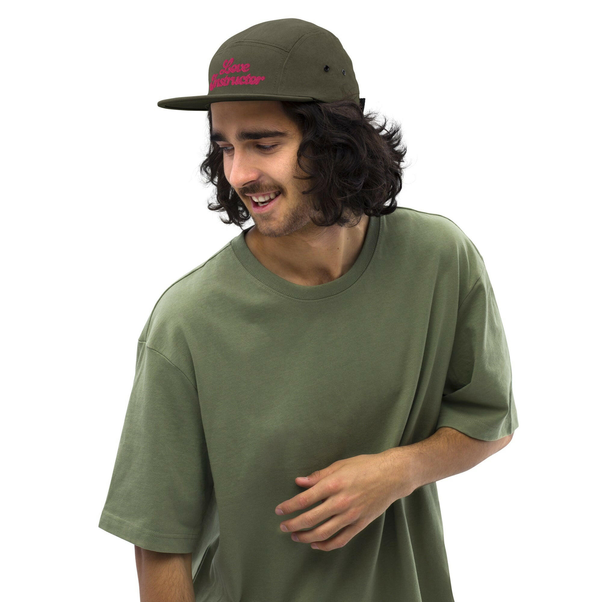 Casquette 5 Panneaux Love instructor Flamingo