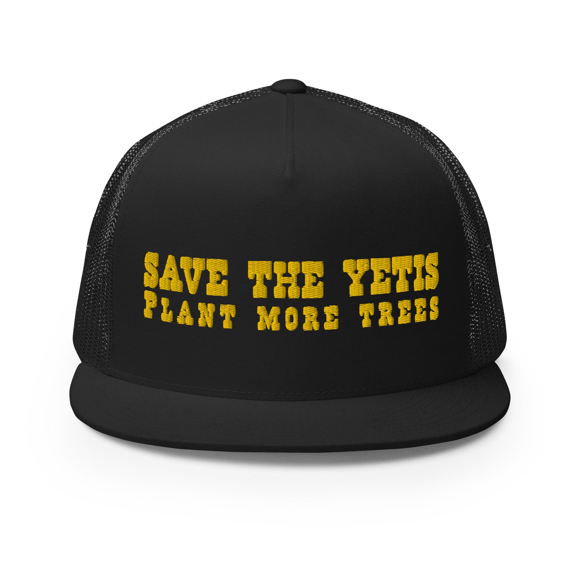 Casquette Trucker à visière plate Save the Yetis, Plant more Trees