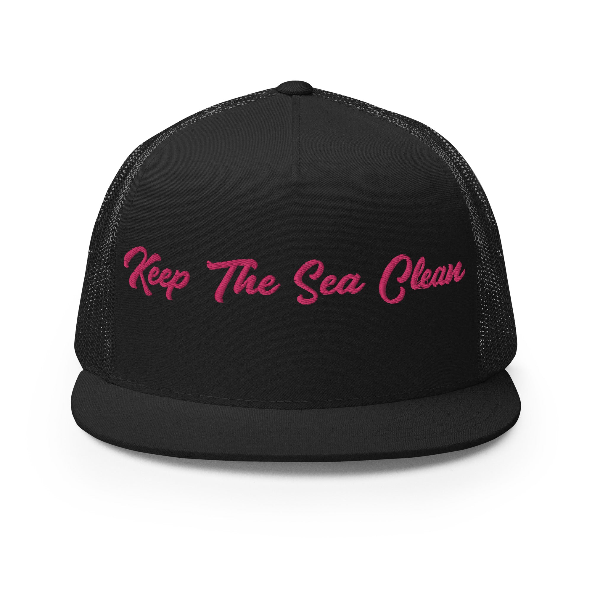 Casquette Trucker à visière plate Keep The Sea Clean Flamingo