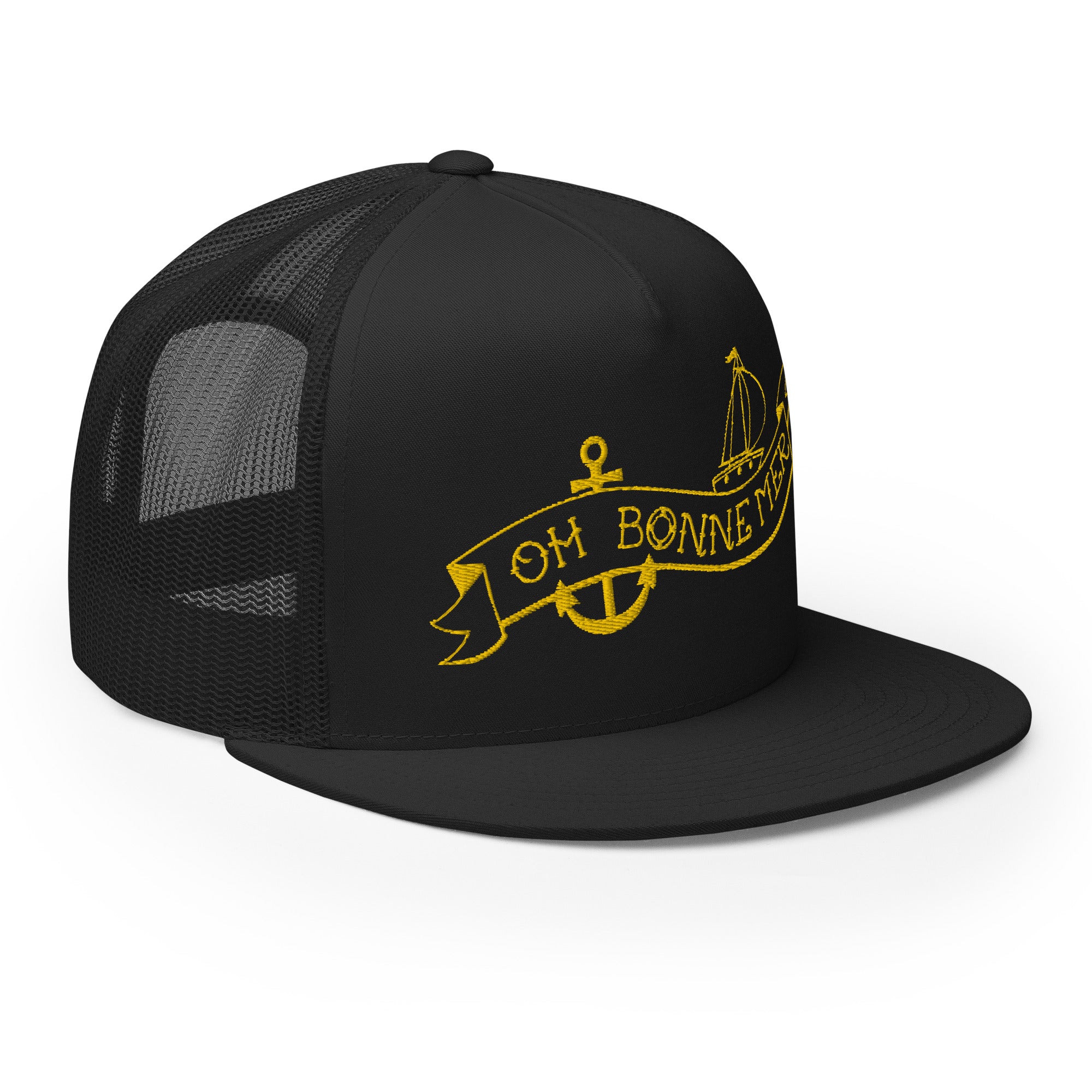Casquette Trucker à visière plate Oh Bonne Mer Tattoo Gold