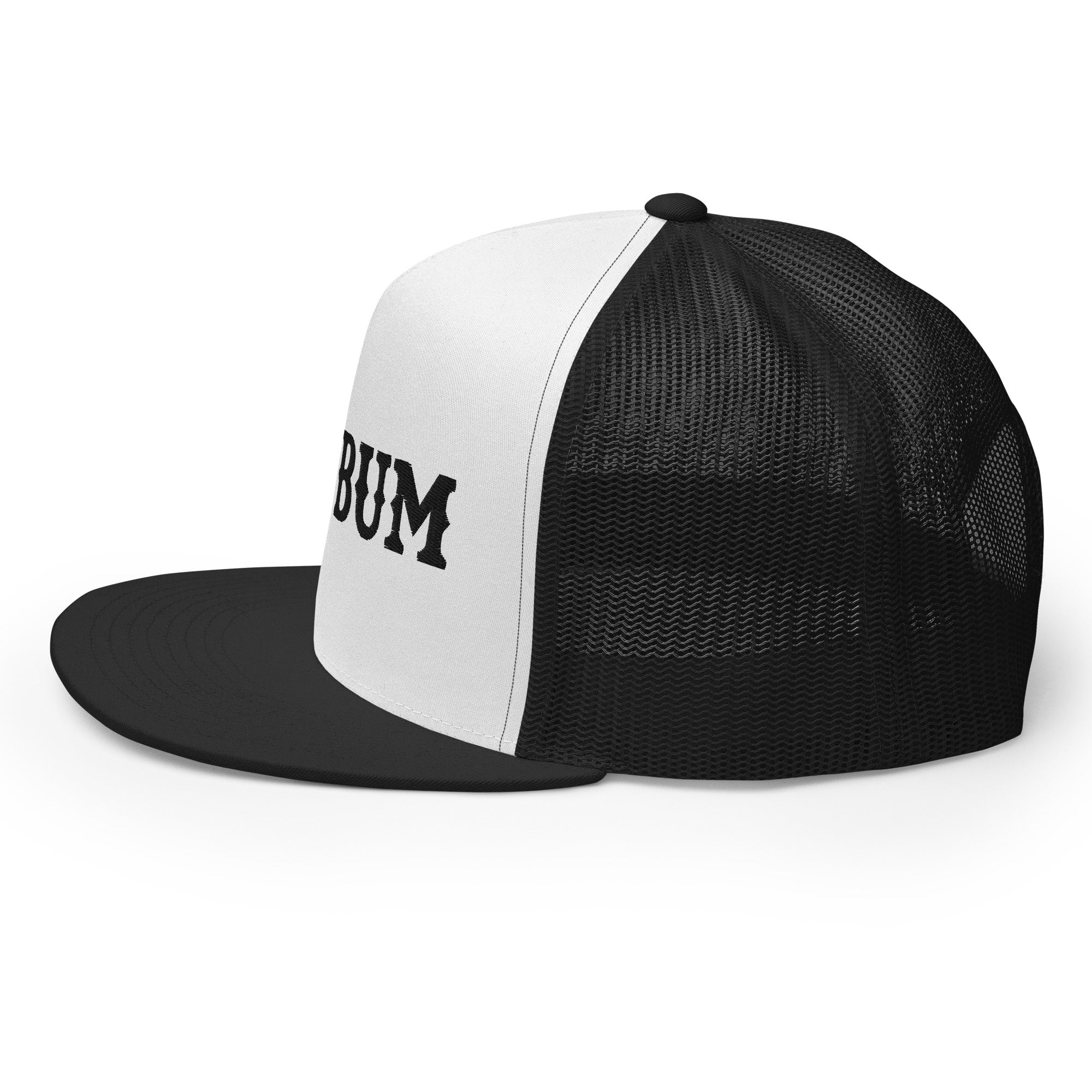 Casquette Trucker bicolore à visière plate Ski Bum Black