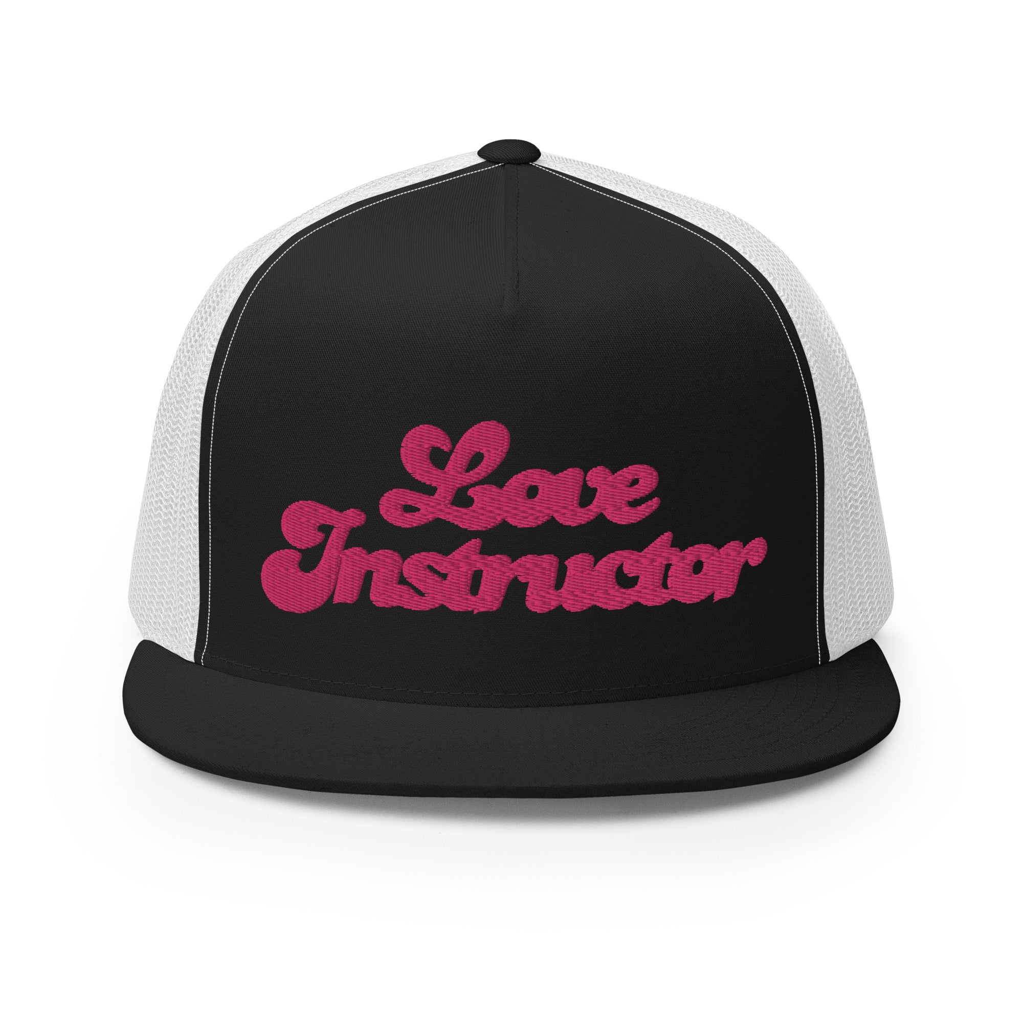Casquette Trucker bicolore à visière plate Love instructor