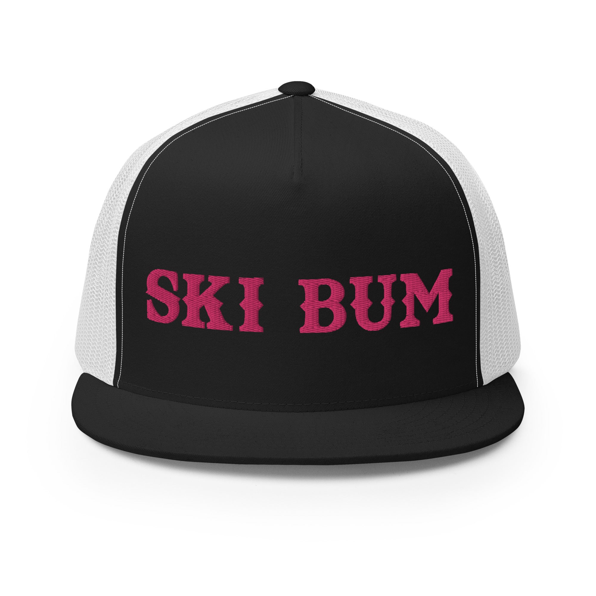 Casquette Trucker bicolore à visière plate Ski Bum Flamingo