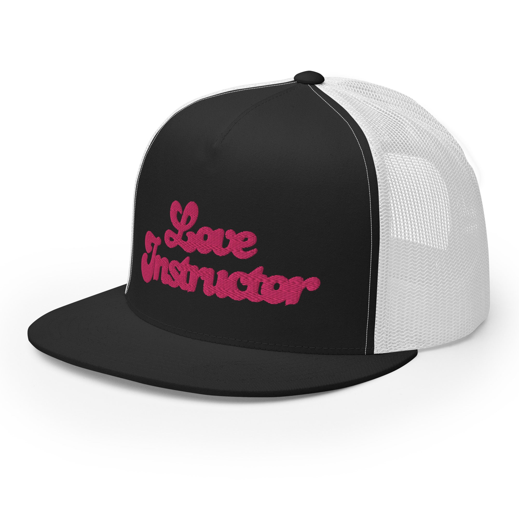 Casquette Trucker bicolore à visière plate Love instructor