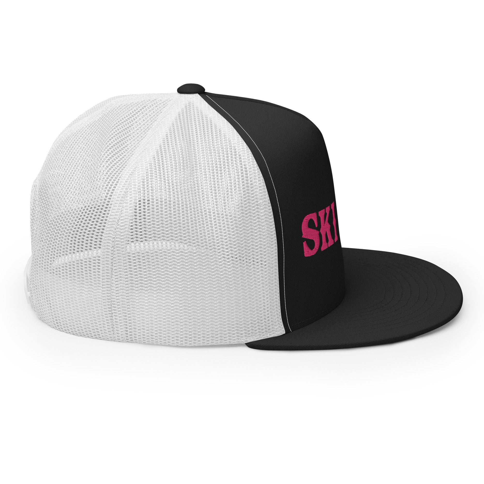 Casquette Trucker bicolore à visière plate Ski Bum Flamingo