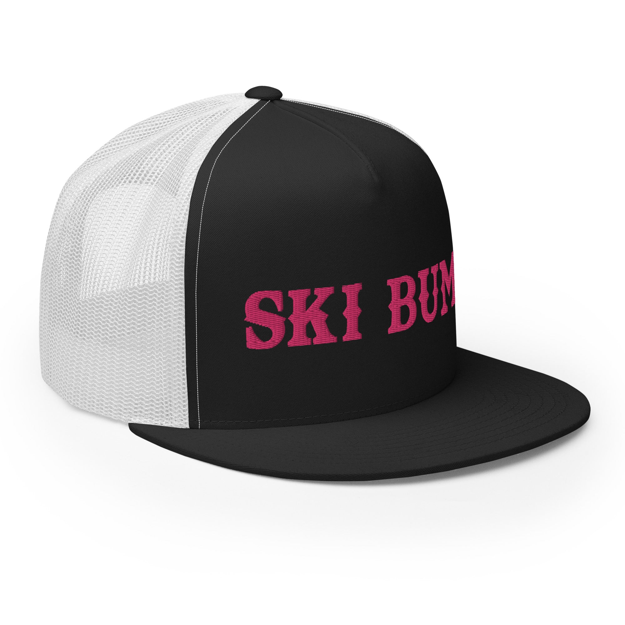 Casquette Trucker bicolore à visière plate Ski Bum Flamingo