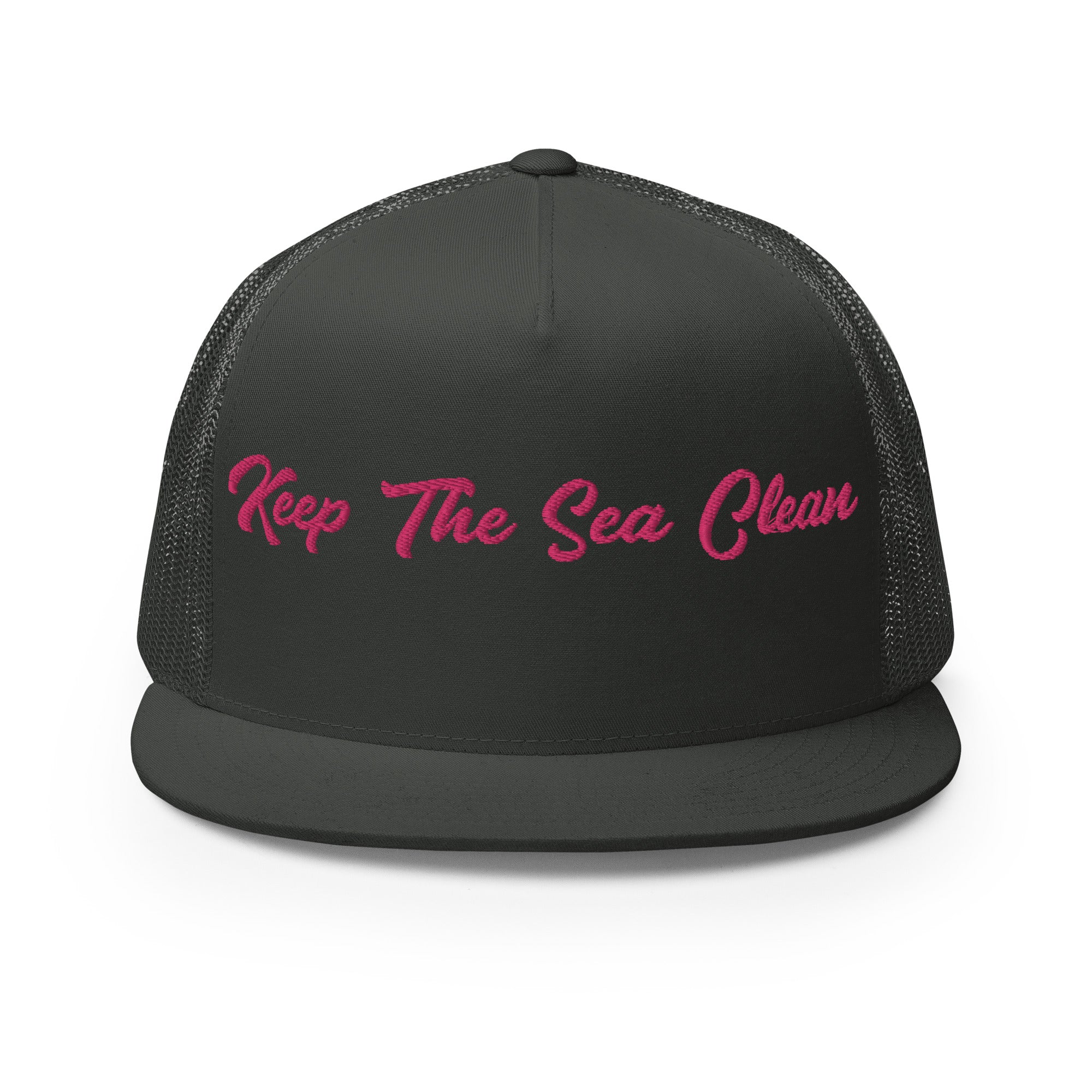 Casquette Trucker à visière plate Keep The Sea Clean Flamingo