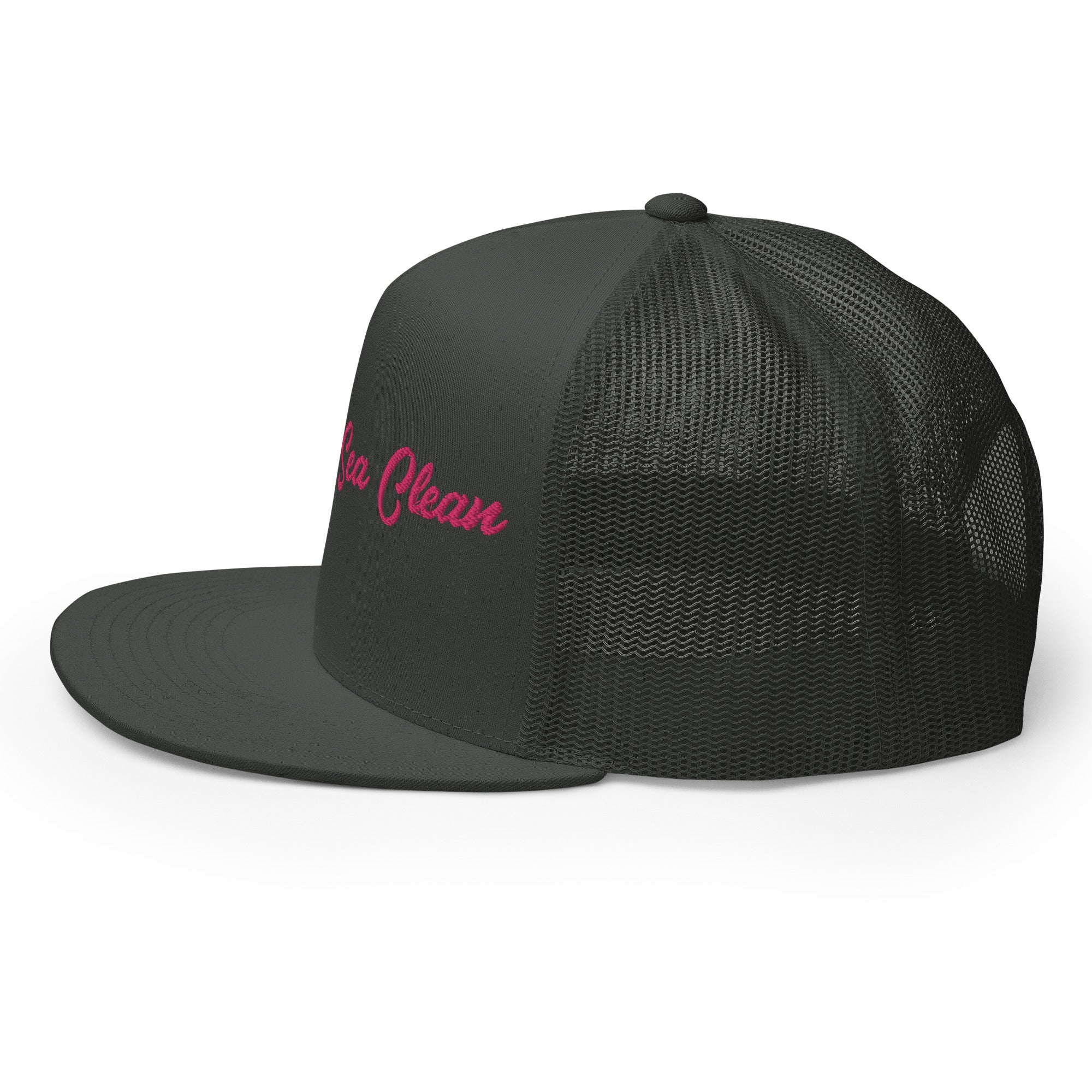 Casquette Trucker à visière plate Keep The Sea Clean Flamingo