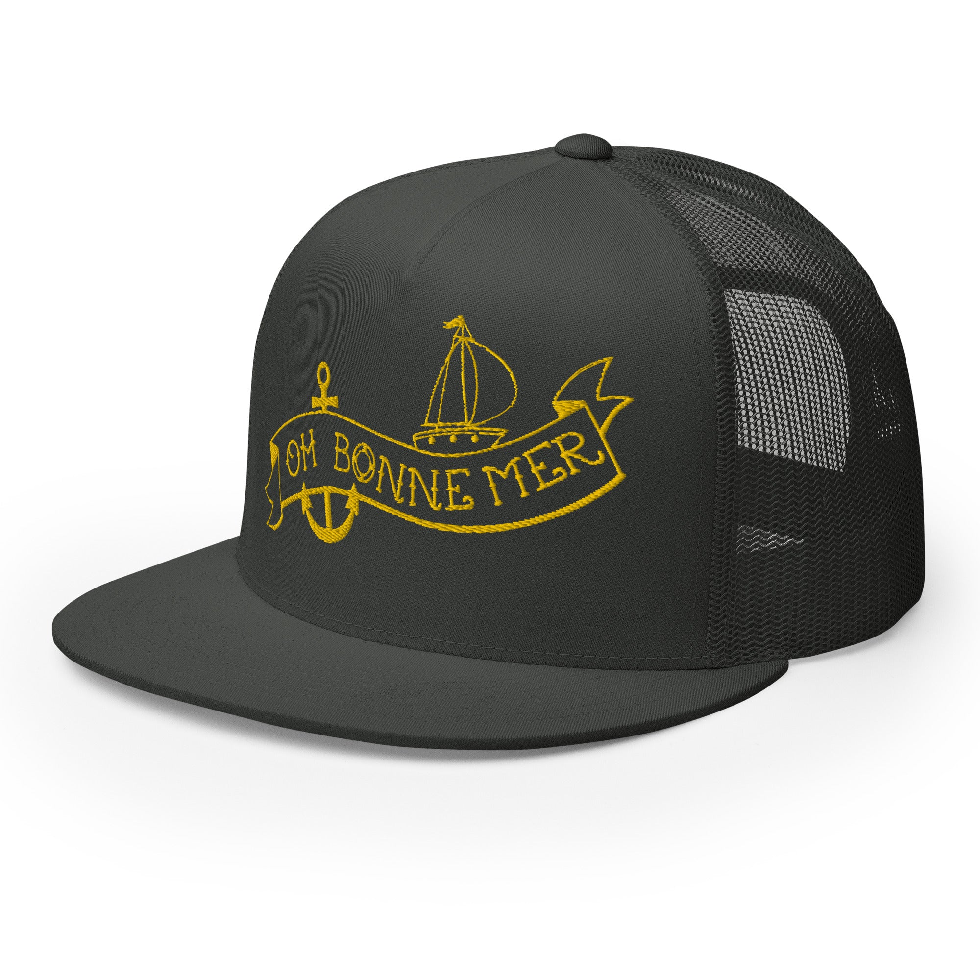 Casquette Trucker à visière plate Oh Bonne Mer Tattoo Gold