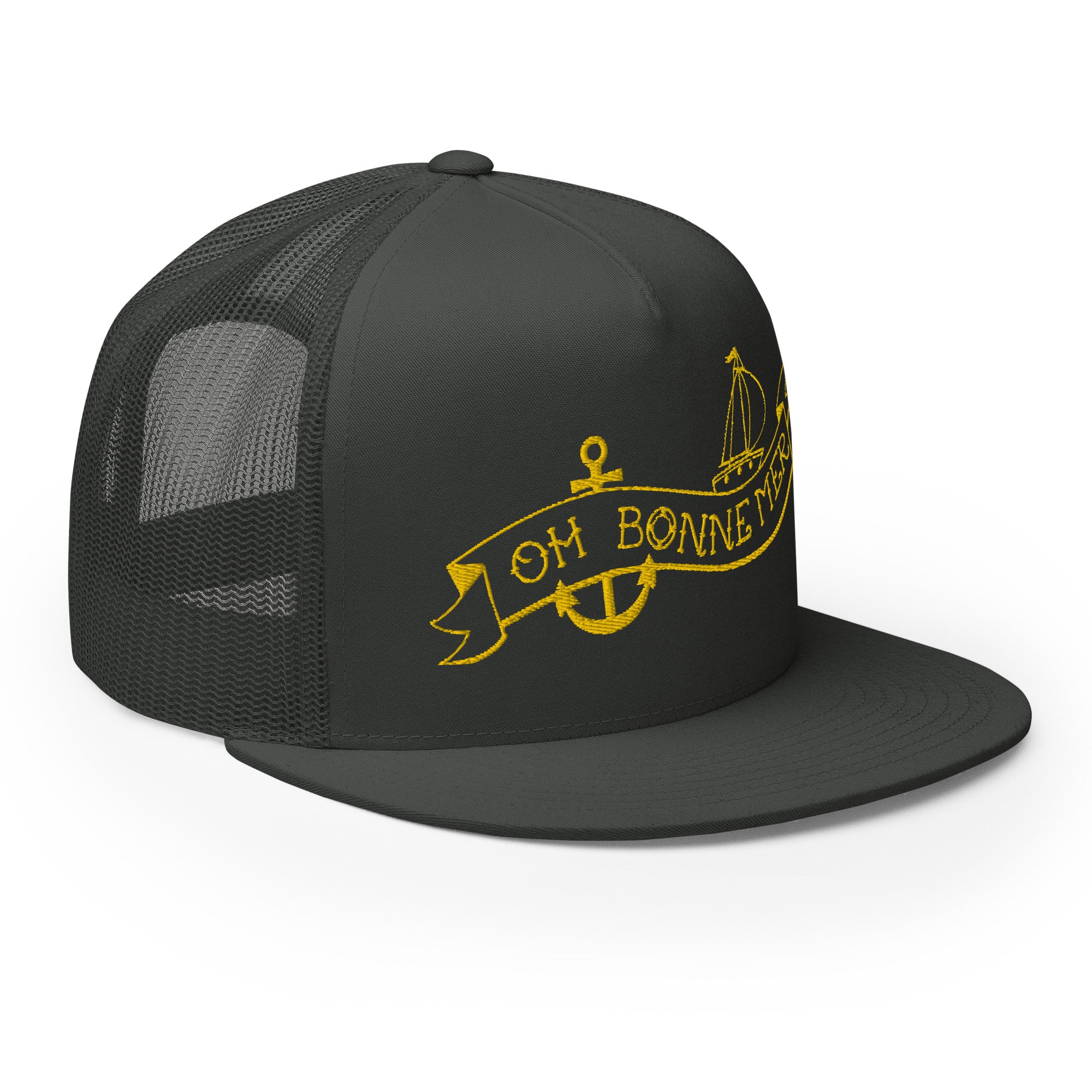Casquette Trucker à visière plate Oh Bonne Mer Tattoo Gold