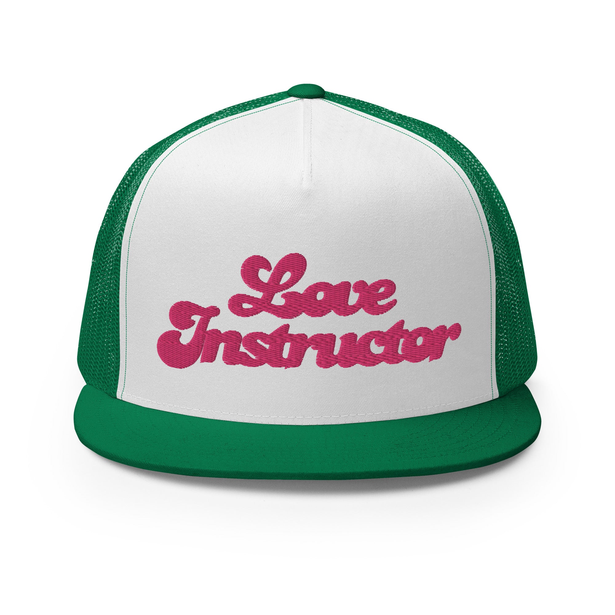 Casquette Trucker bicolore à visière plate Love instructor