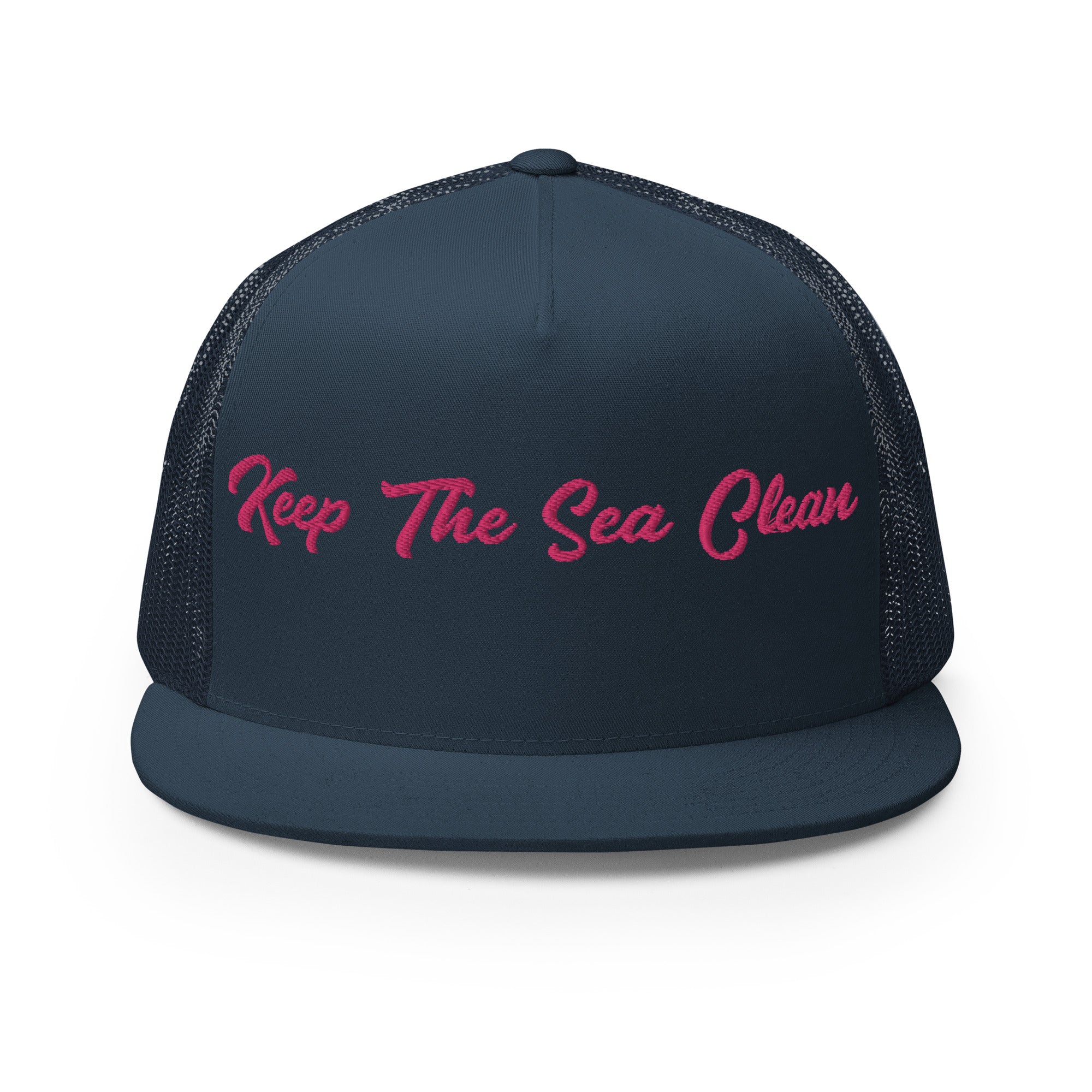 Casquette Trucker à visière plate Keep The Sea Clean Flamingo