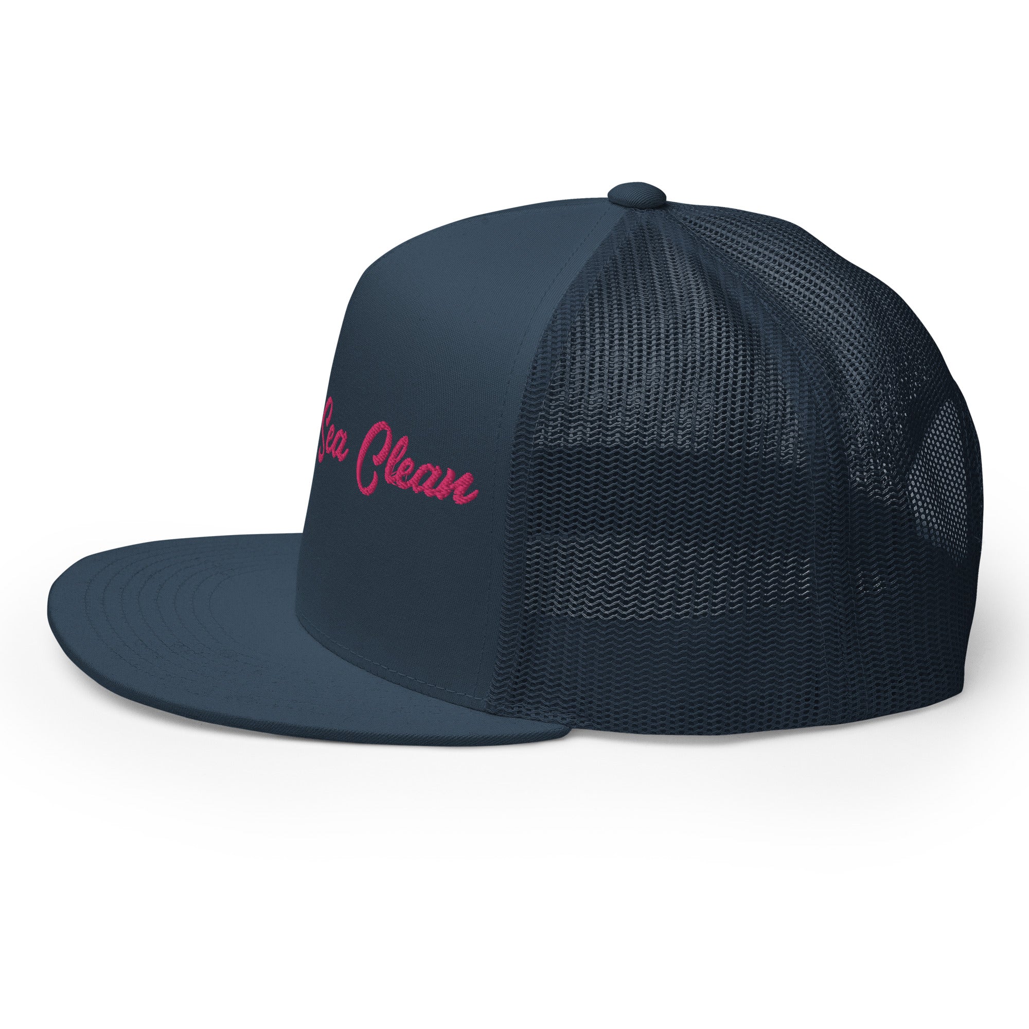 Casquette Trucker à visière plate Keep The Sea Clean Flamingo