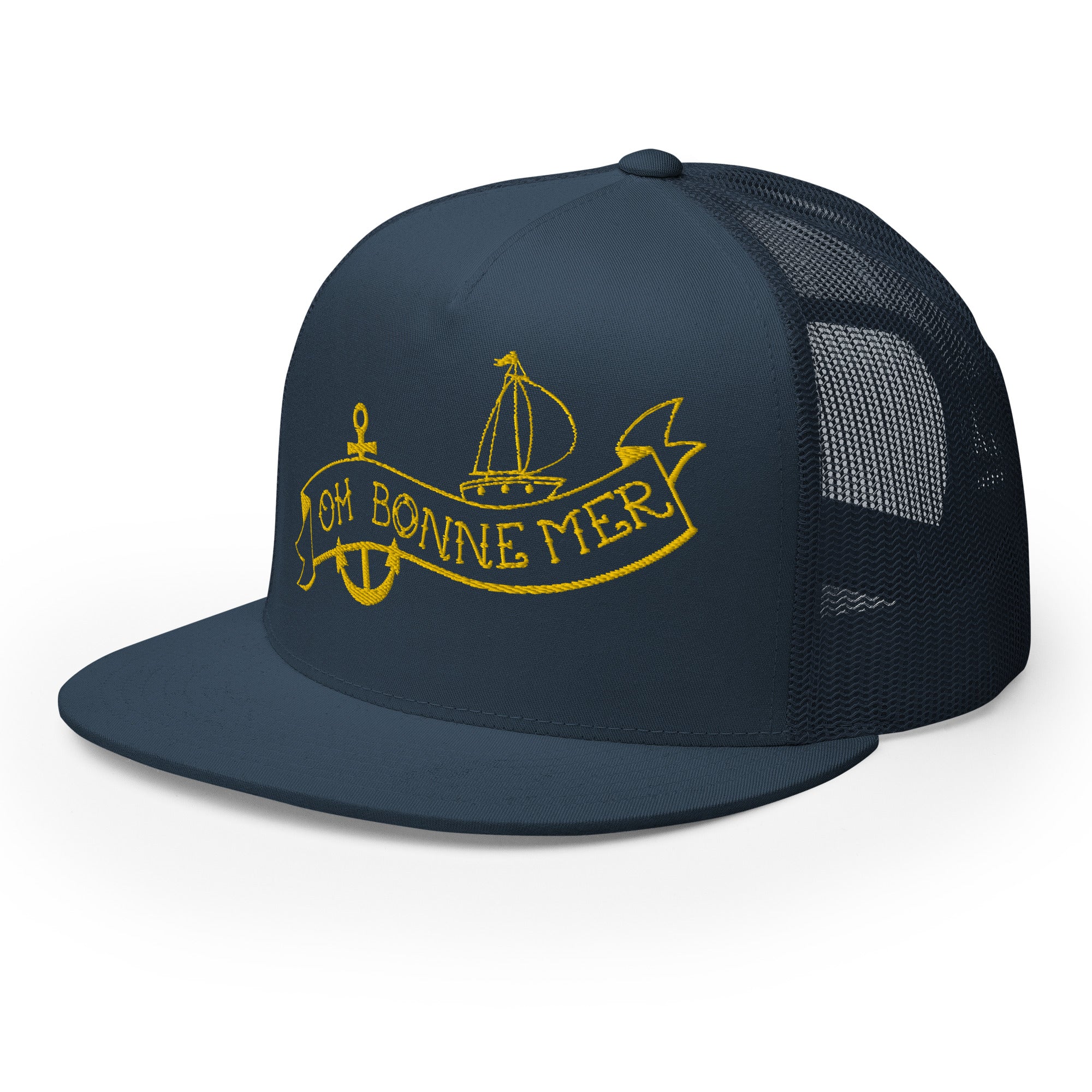 Casquette Trucker à visière plate Oh Bonne Mer Tattoo Gold