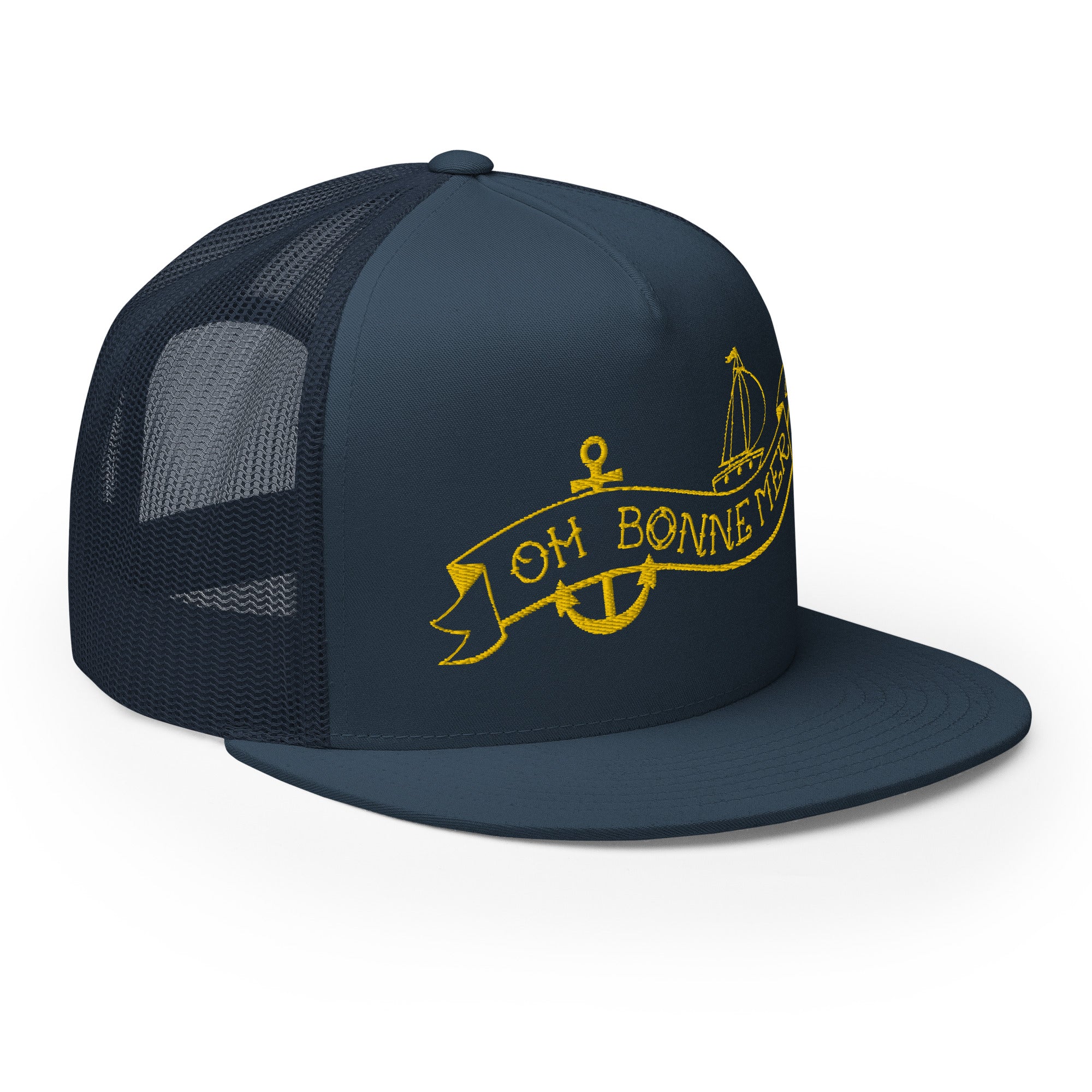 Casquette Trucker à visière plate Oh Bonne Mer Tattoo Gold