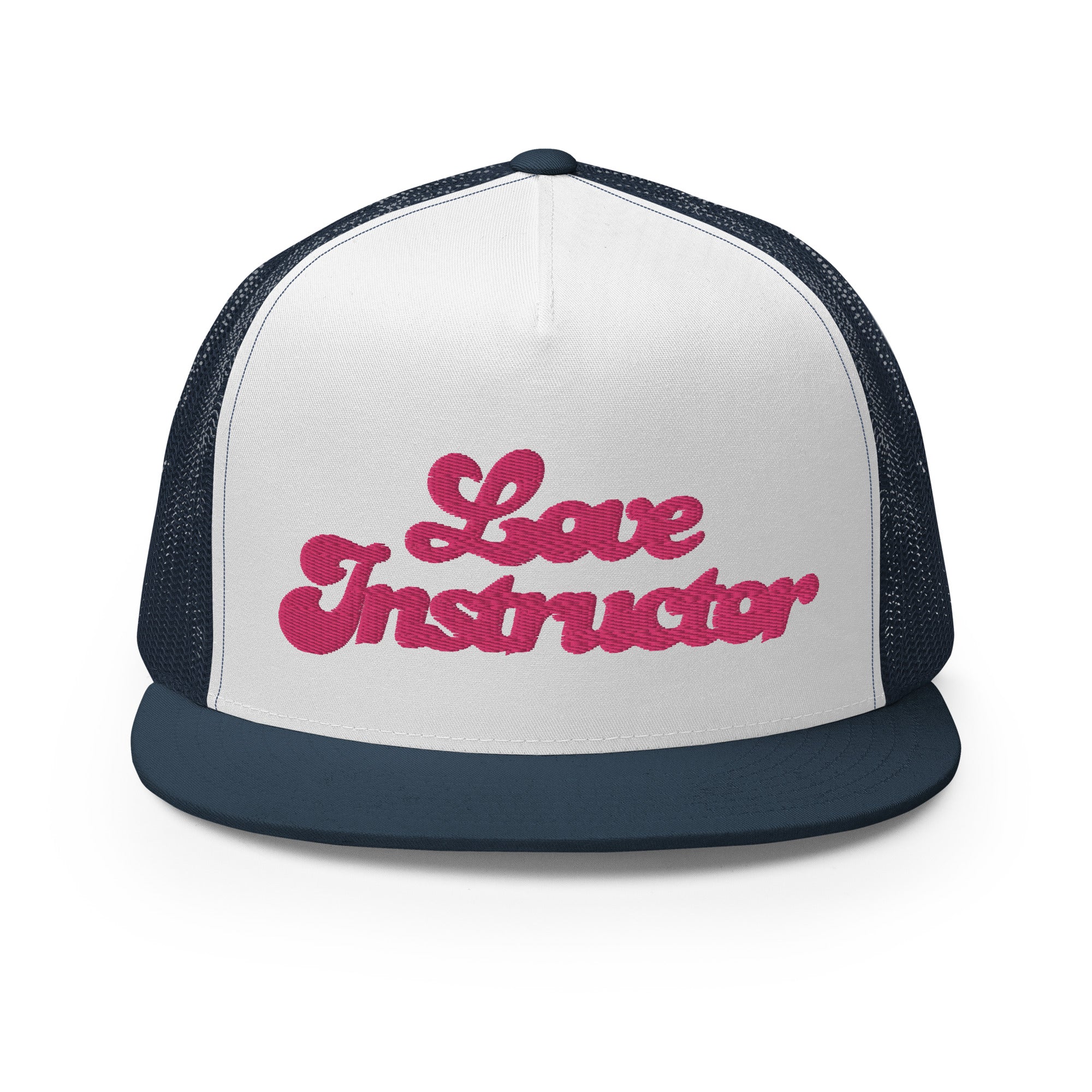 Casquette Trucker bicolore à visière plate Love instructor