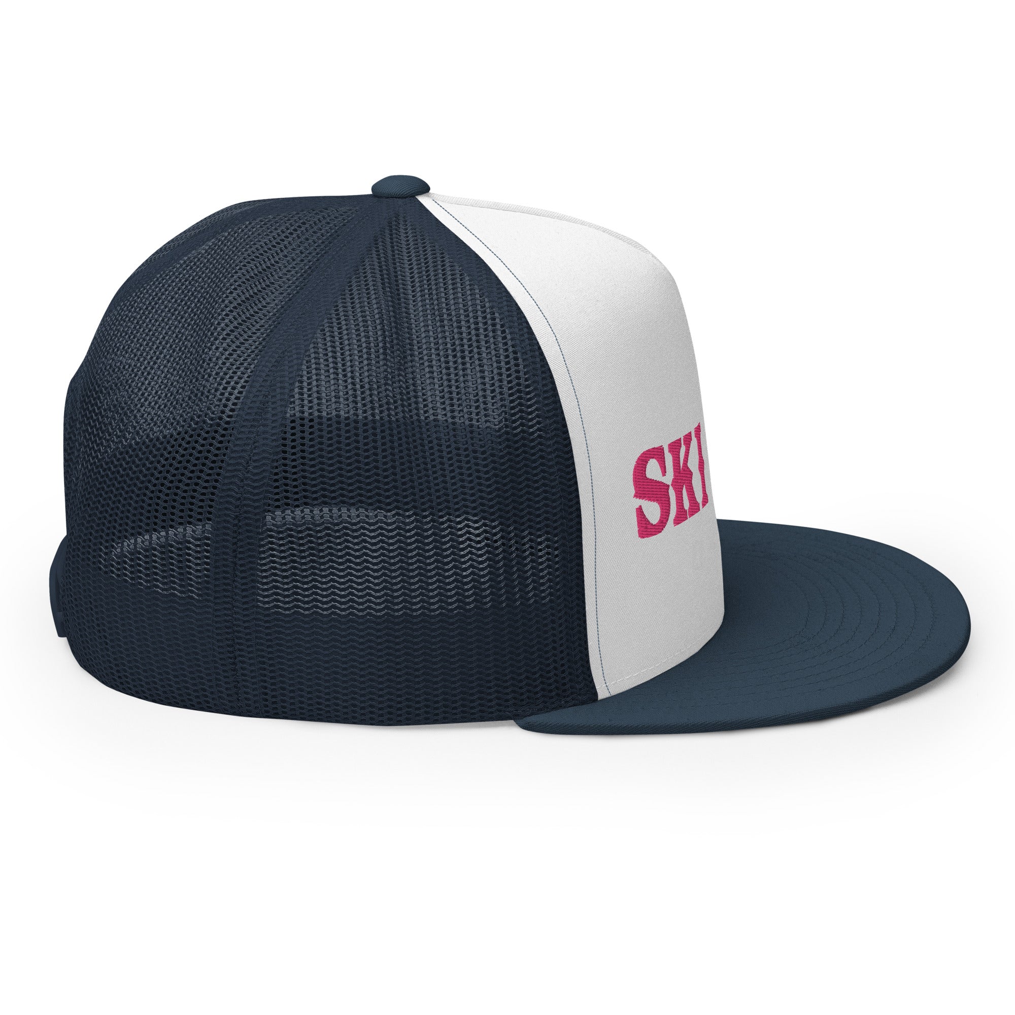 Casquette Trucker bicolore à visière plate Ski Bum Flamingo