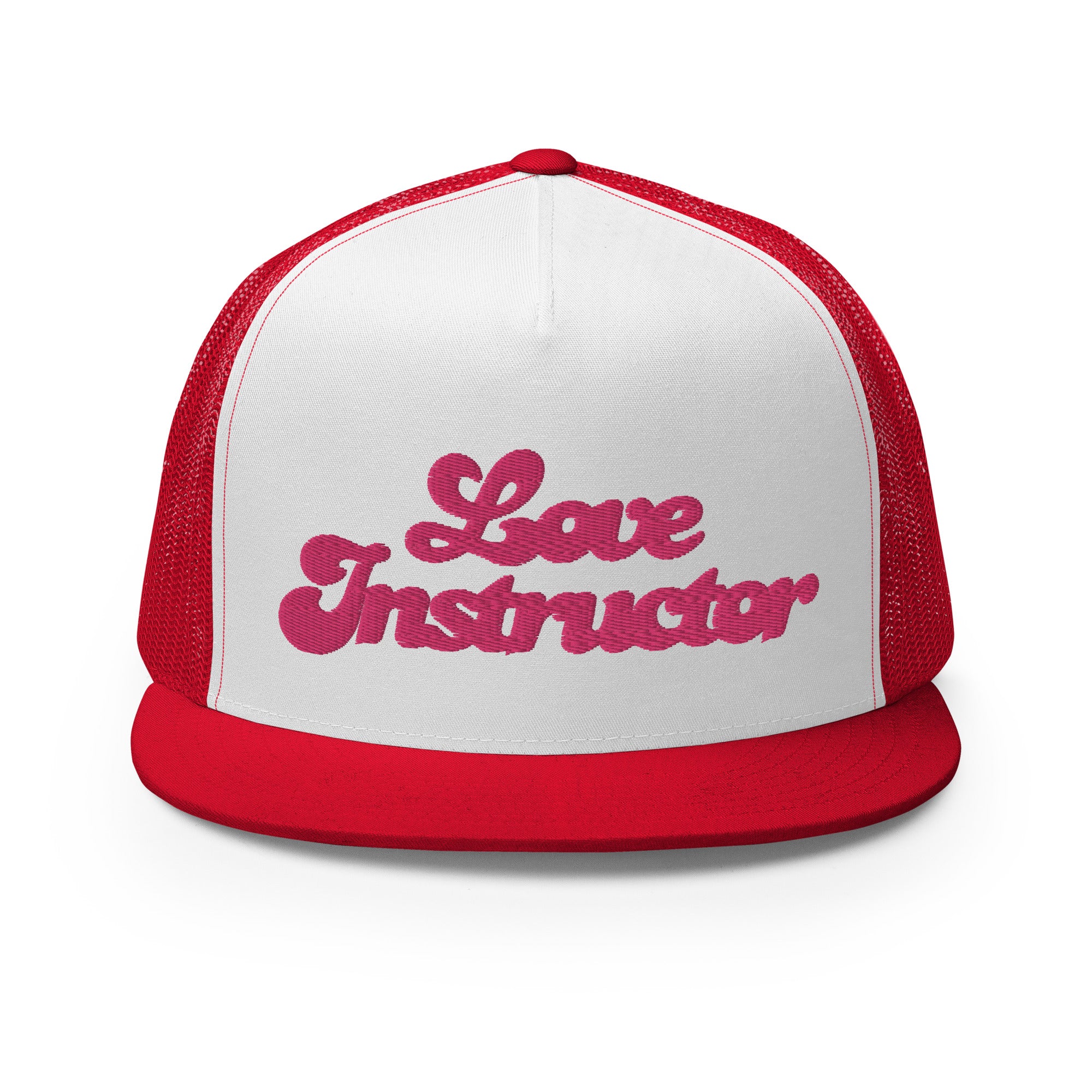 Casquette Trucker bicolore à visière plate Love instructor