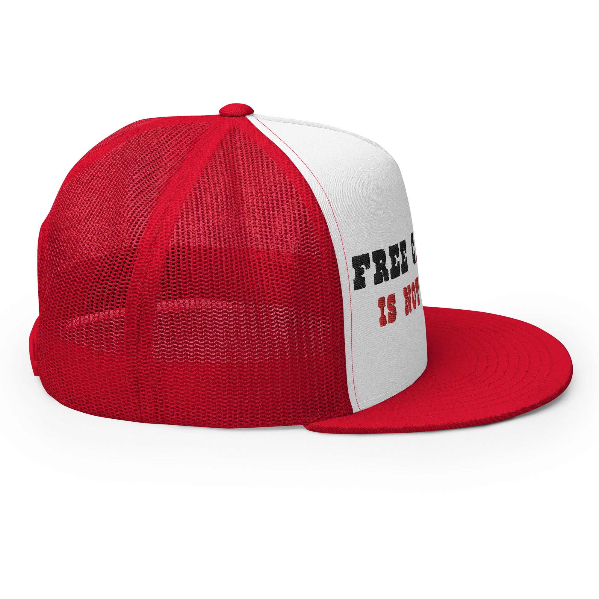 Two-Tone Trucker Cap Free camping is not a crime black/red