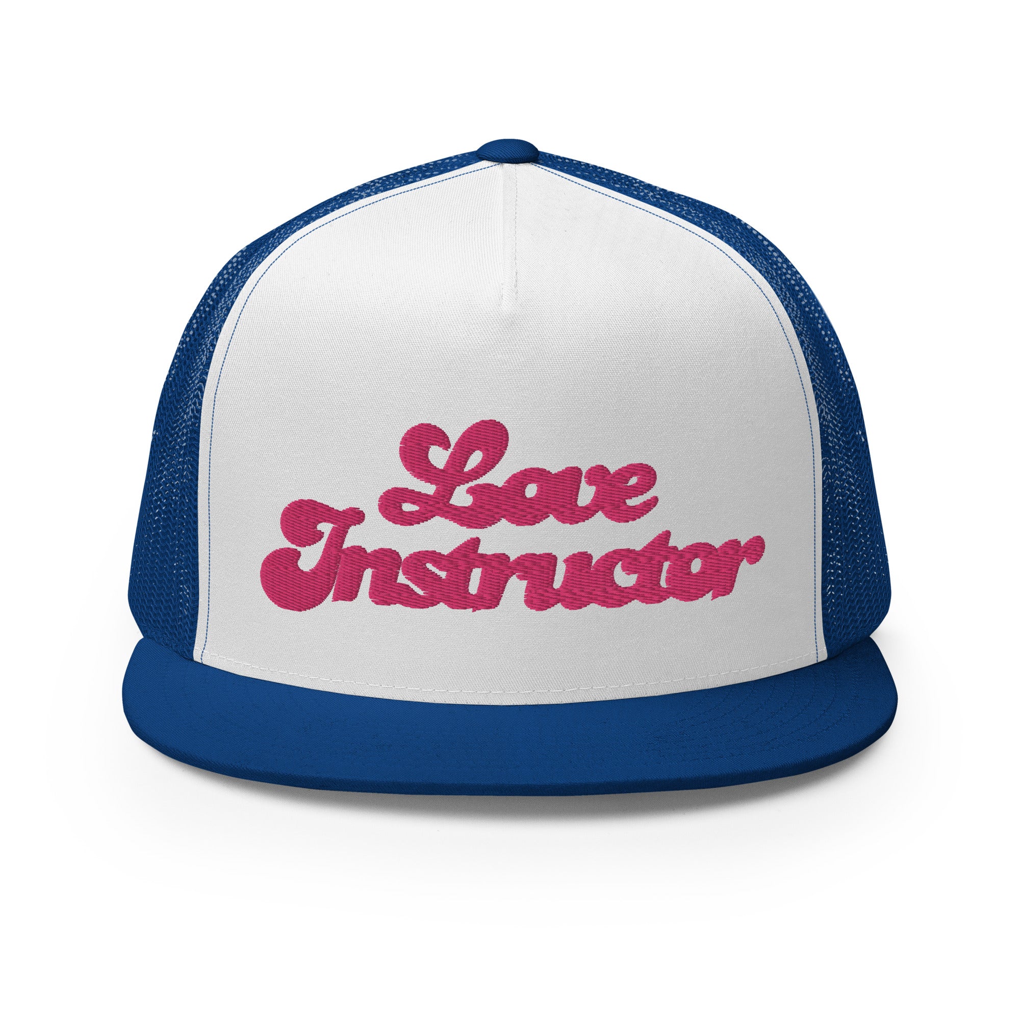 Casquette Trucker bicolore à visière plate Love instructor