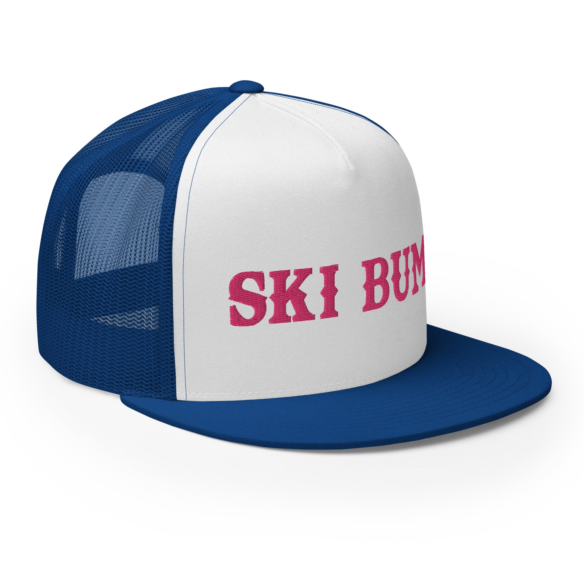 Casquette Trucker bicolore à visière plate Ski Bum Flamingo