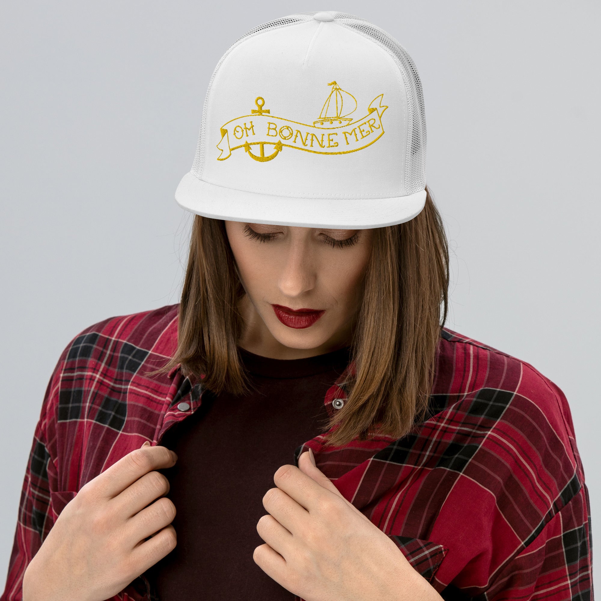 Casquette Trucker à visière plate Oh Bonne Mer Tattoo Gold