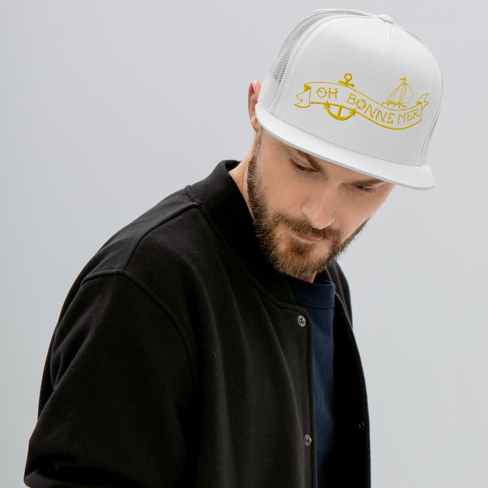 Casquette Trucker à visière plate Oh Bonne Mer Tattoo Gold