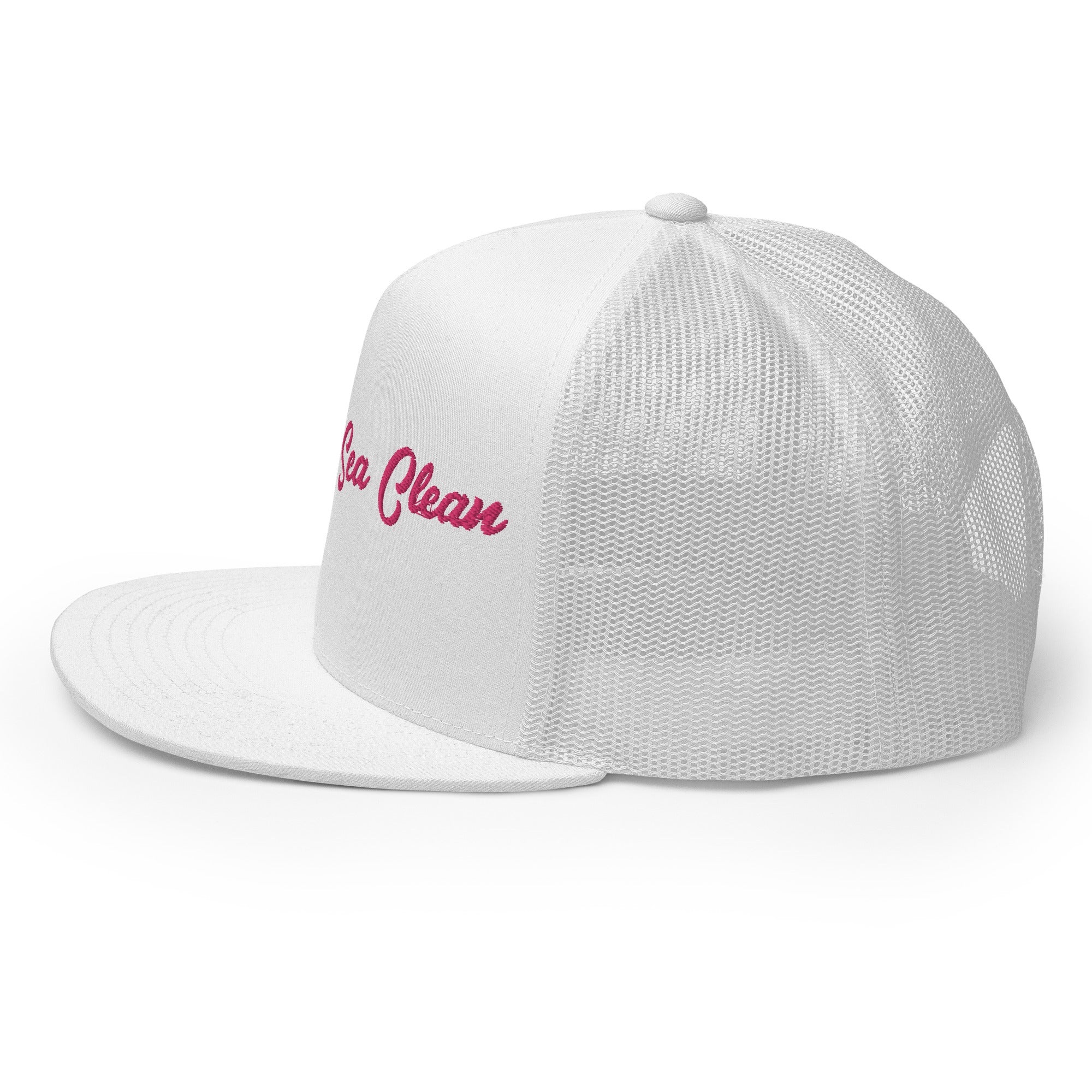 Casquette Trucker à visière plate Keep The Sea Clean Flamingo