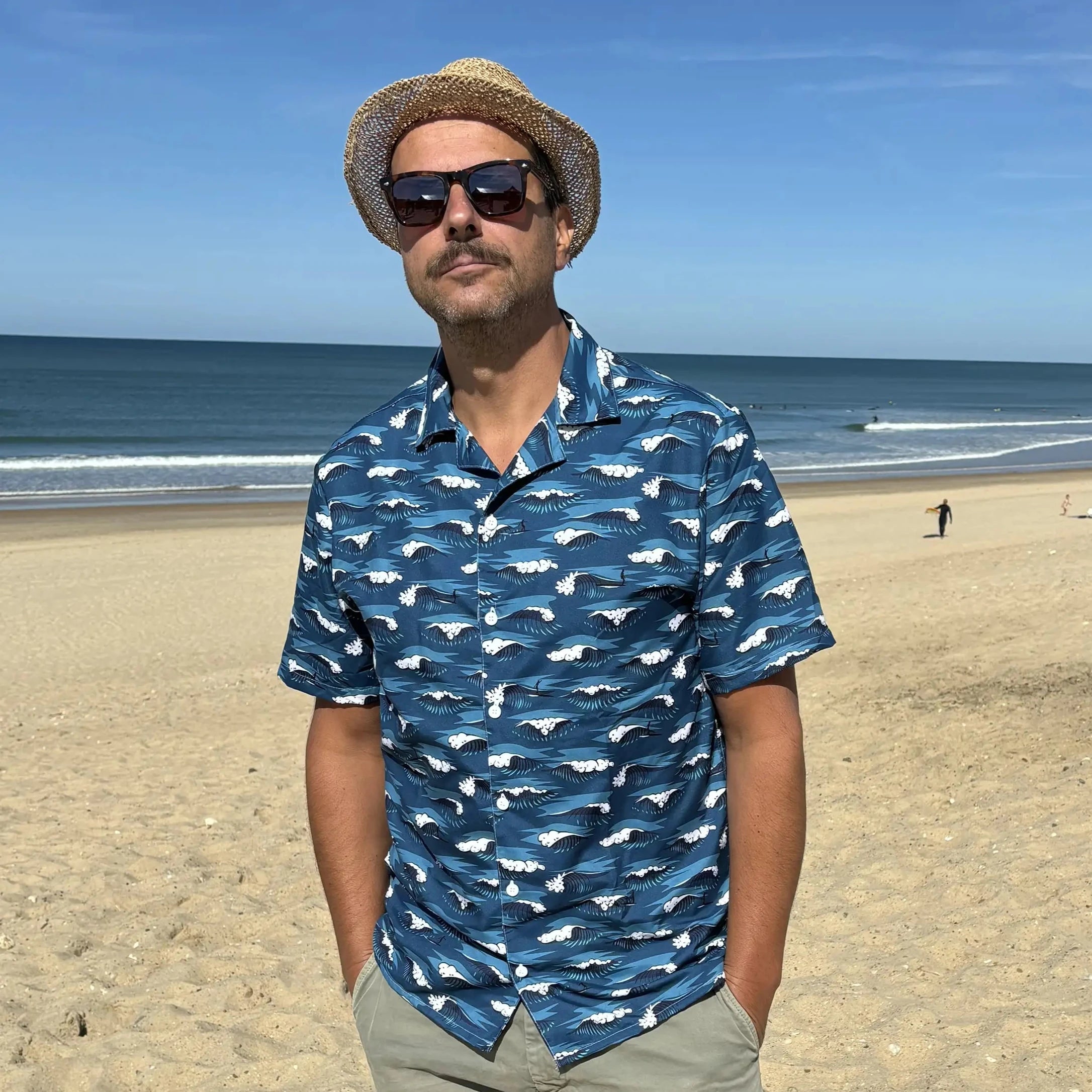 Longboard Surfing Dark Shirt