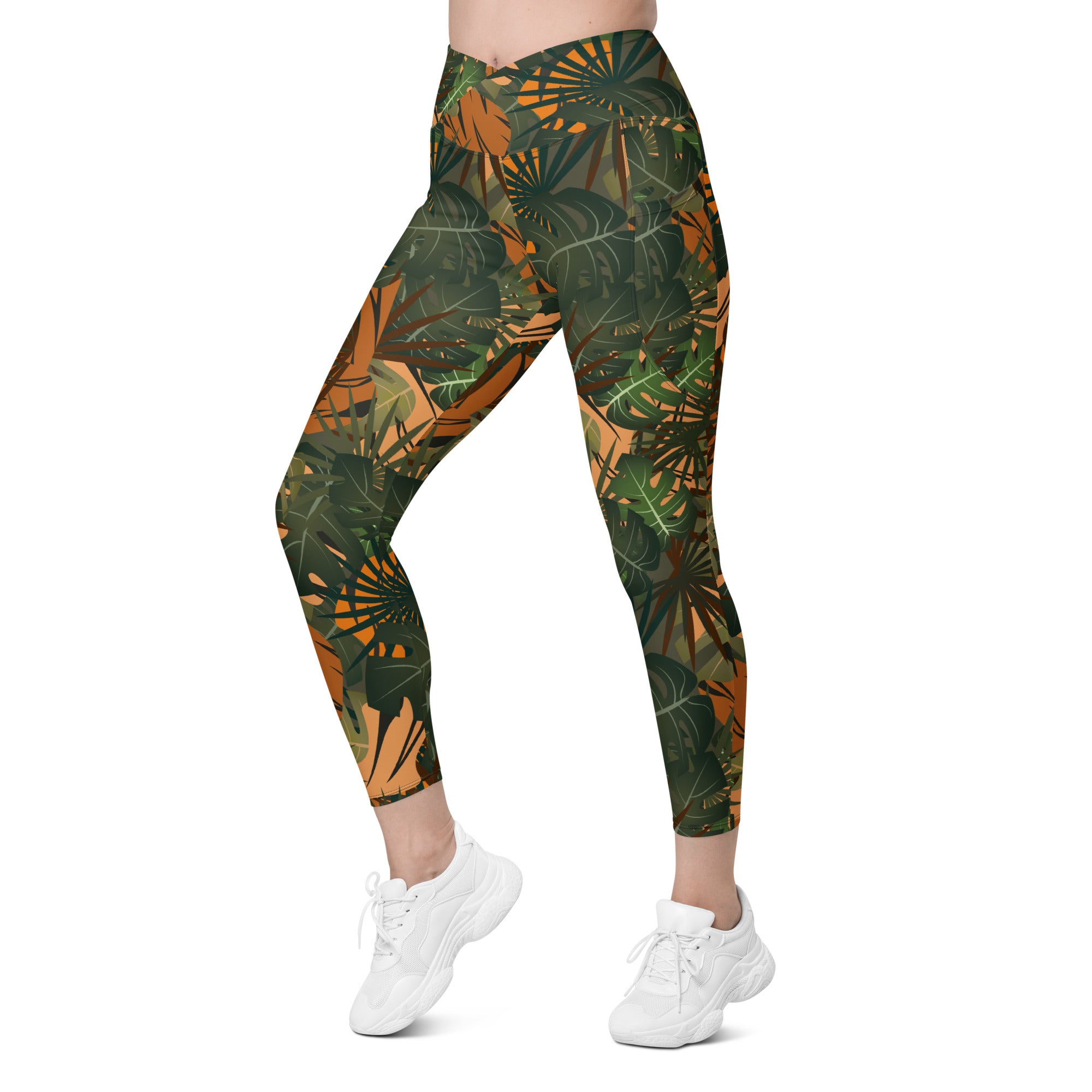 Legging écoresponsable croisé avec poches Jungle