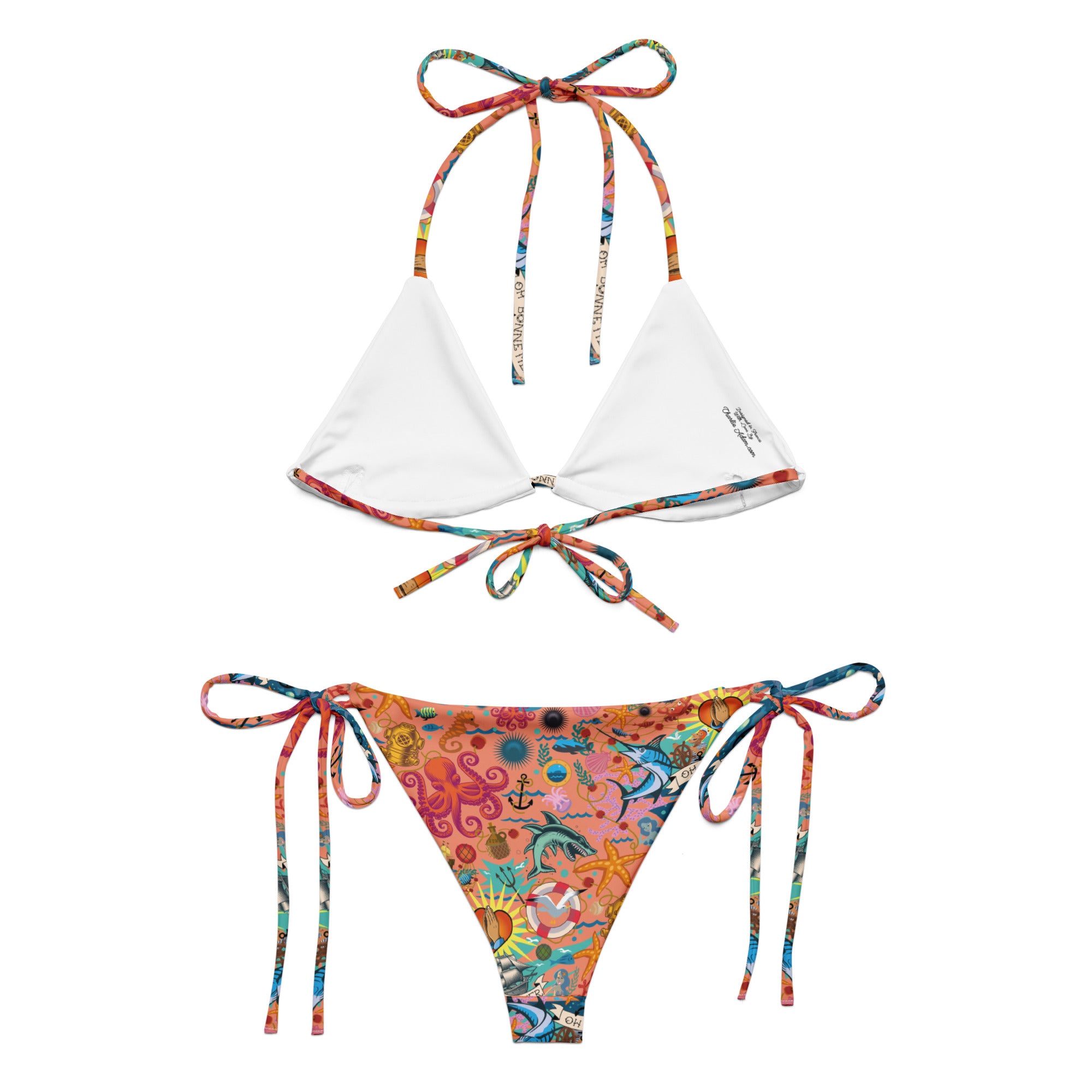 Bikini de bain recyclé Oh Bonne Mer Peach