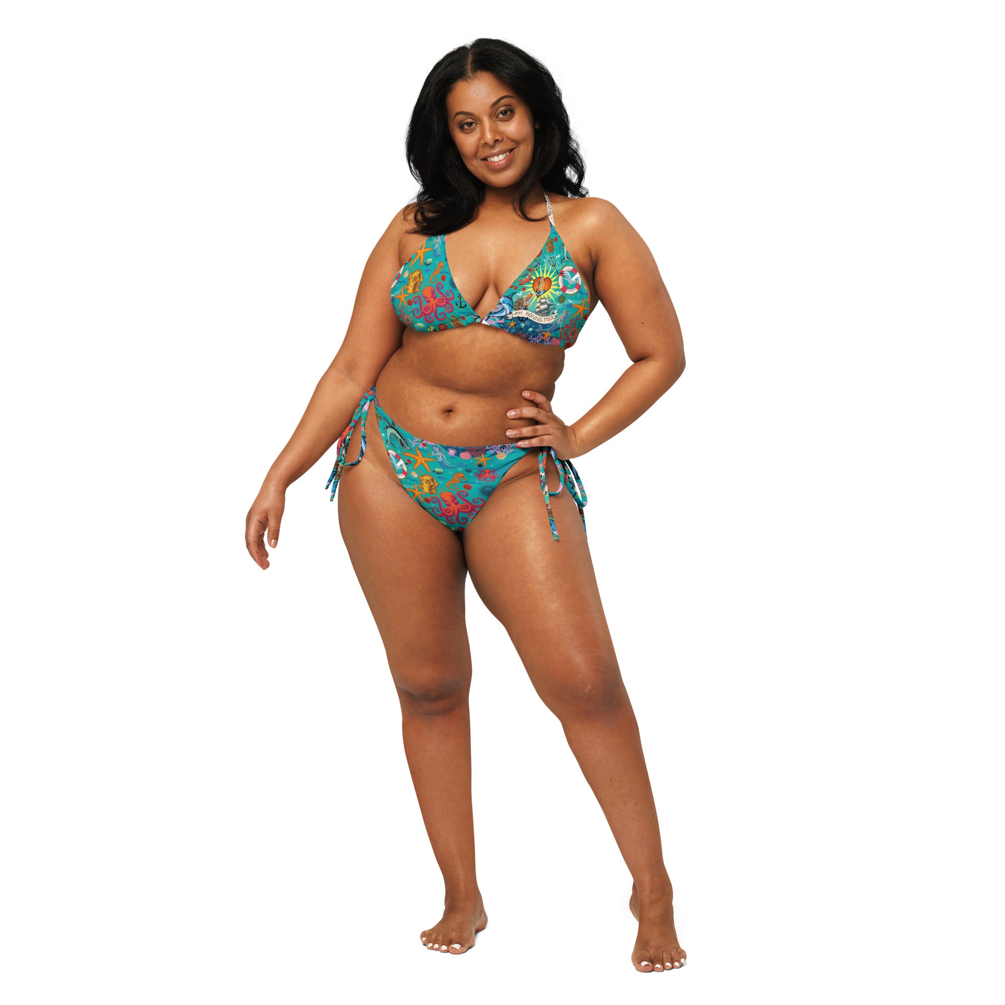 Bikini de bain recyclé Oh Bonne Mer Calypso Blue
