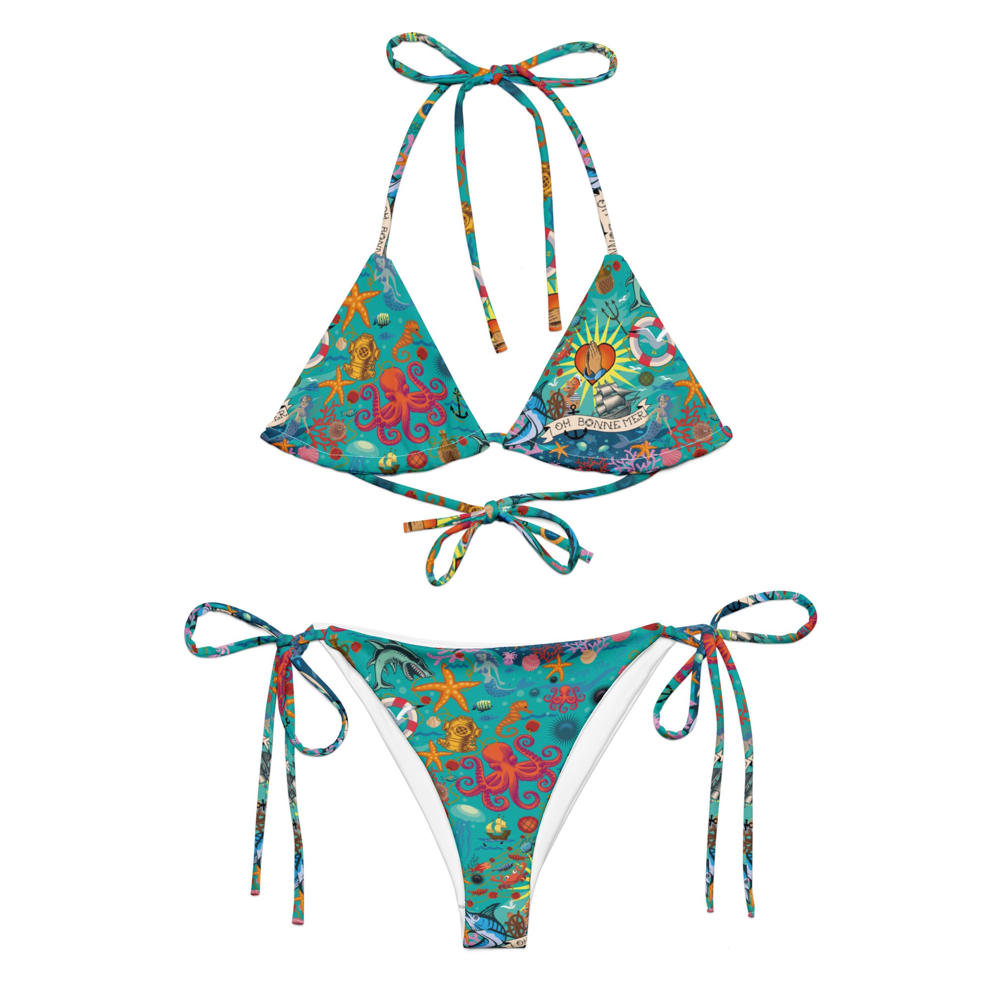 Bikini de bain recyclé Oh Bonne Mer Calypso Blue