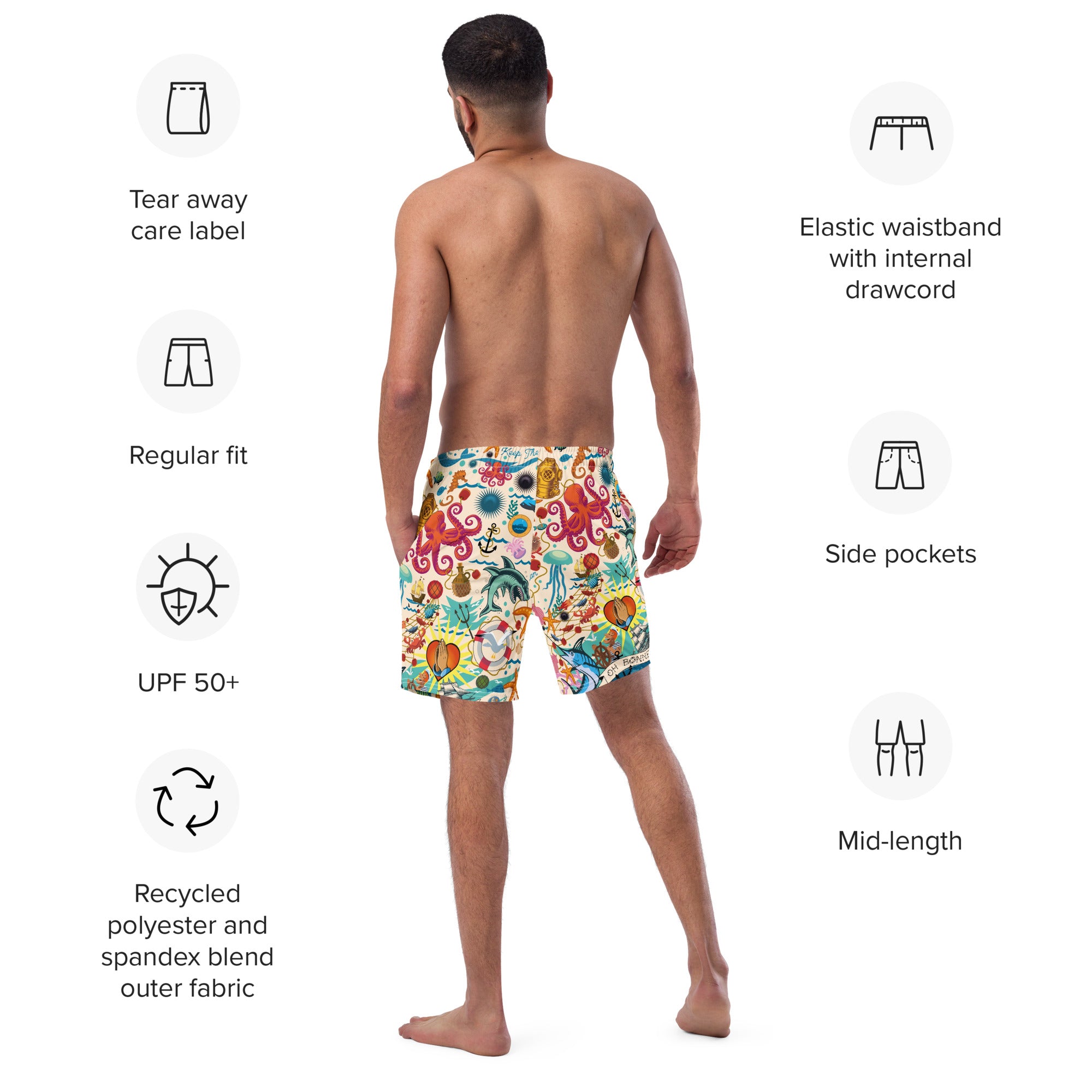 Short de bain homme Oh Bonne Mer Cream