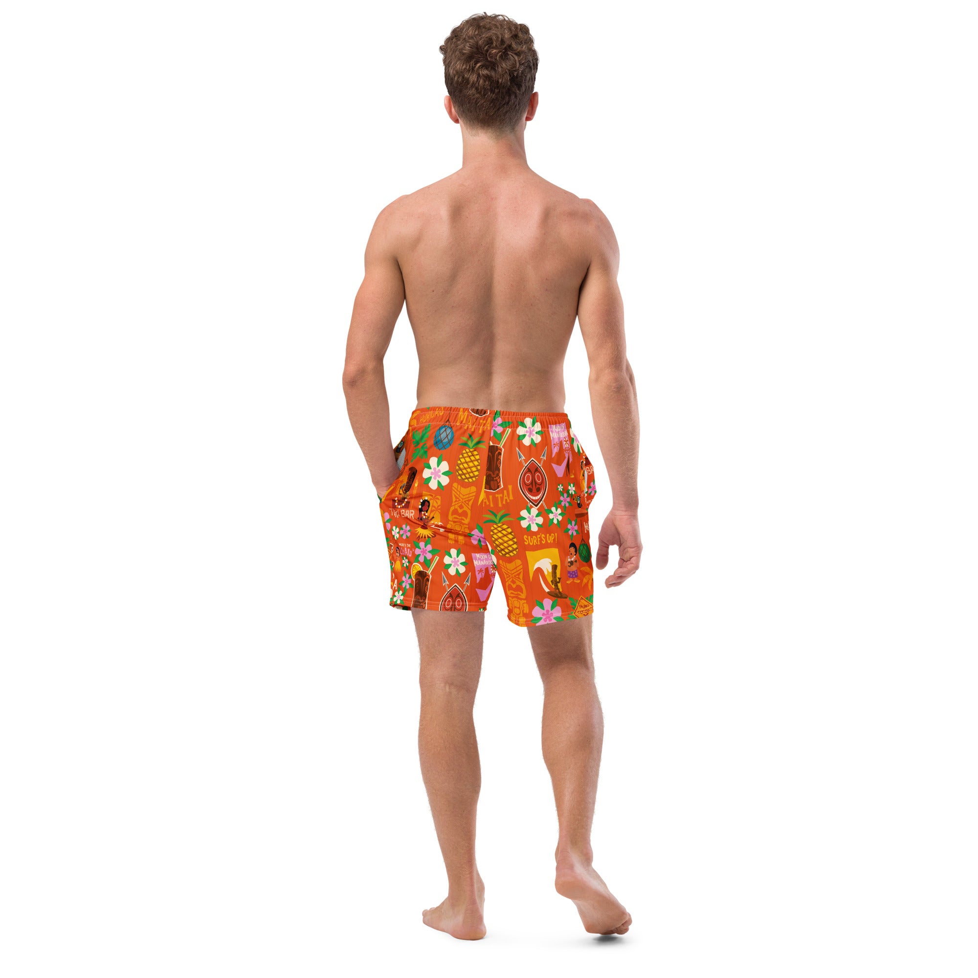 Short de bain homme Tiki Surf Red