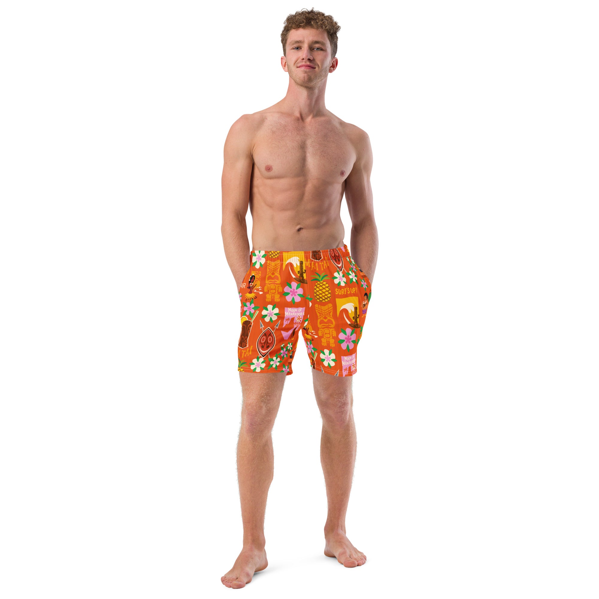Short de bain homme Tiki Surf Red