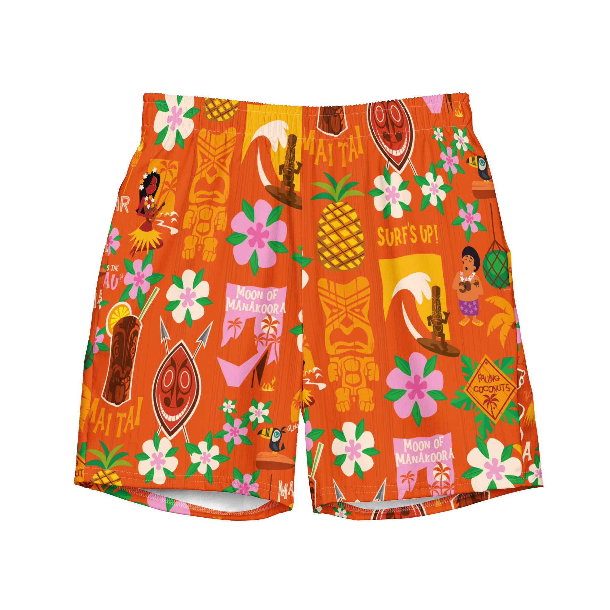 Short de bain homme Tiki Surf Red