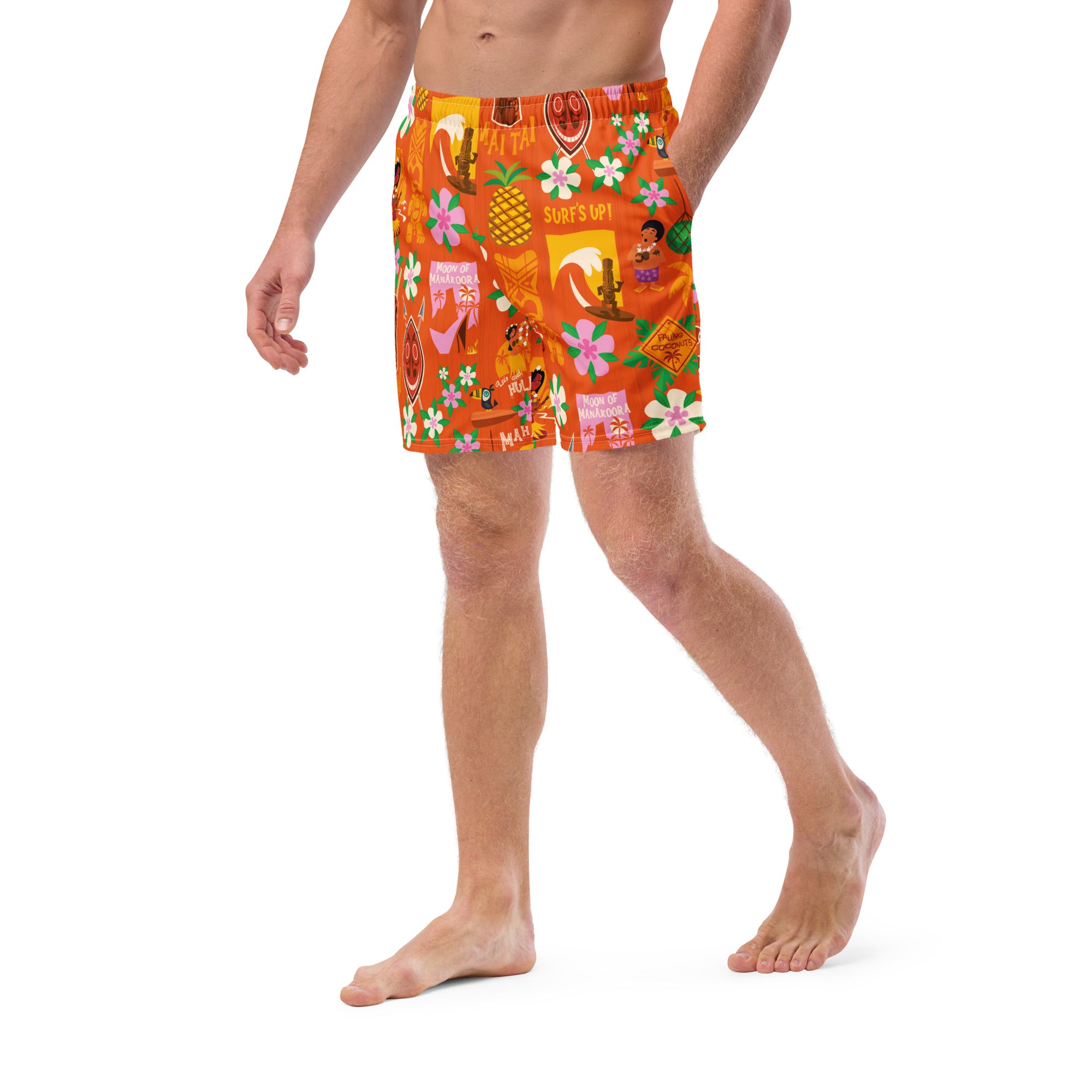 Short de bain homme Tiki Surf Red