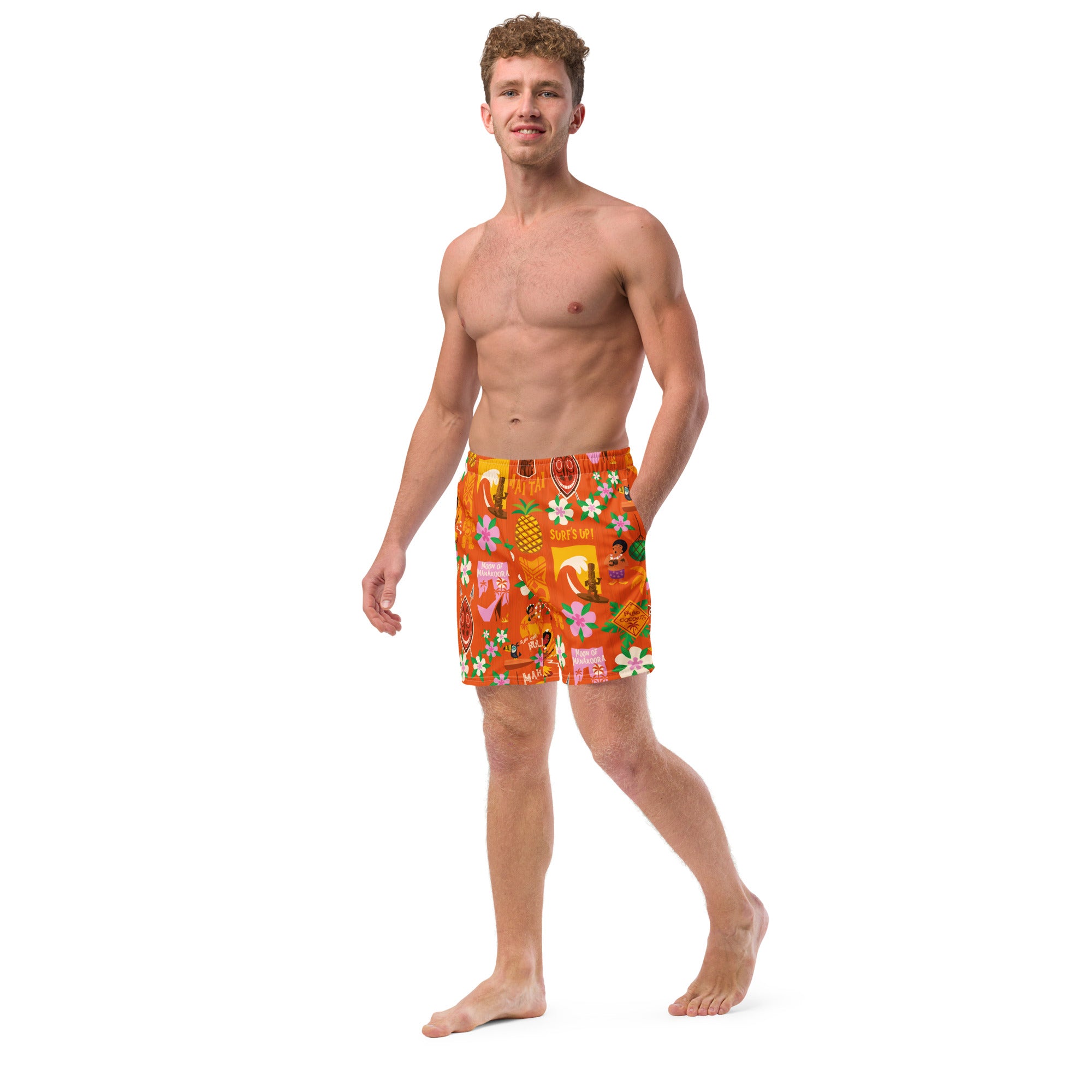 Short de bain homme Tiki Surf Red