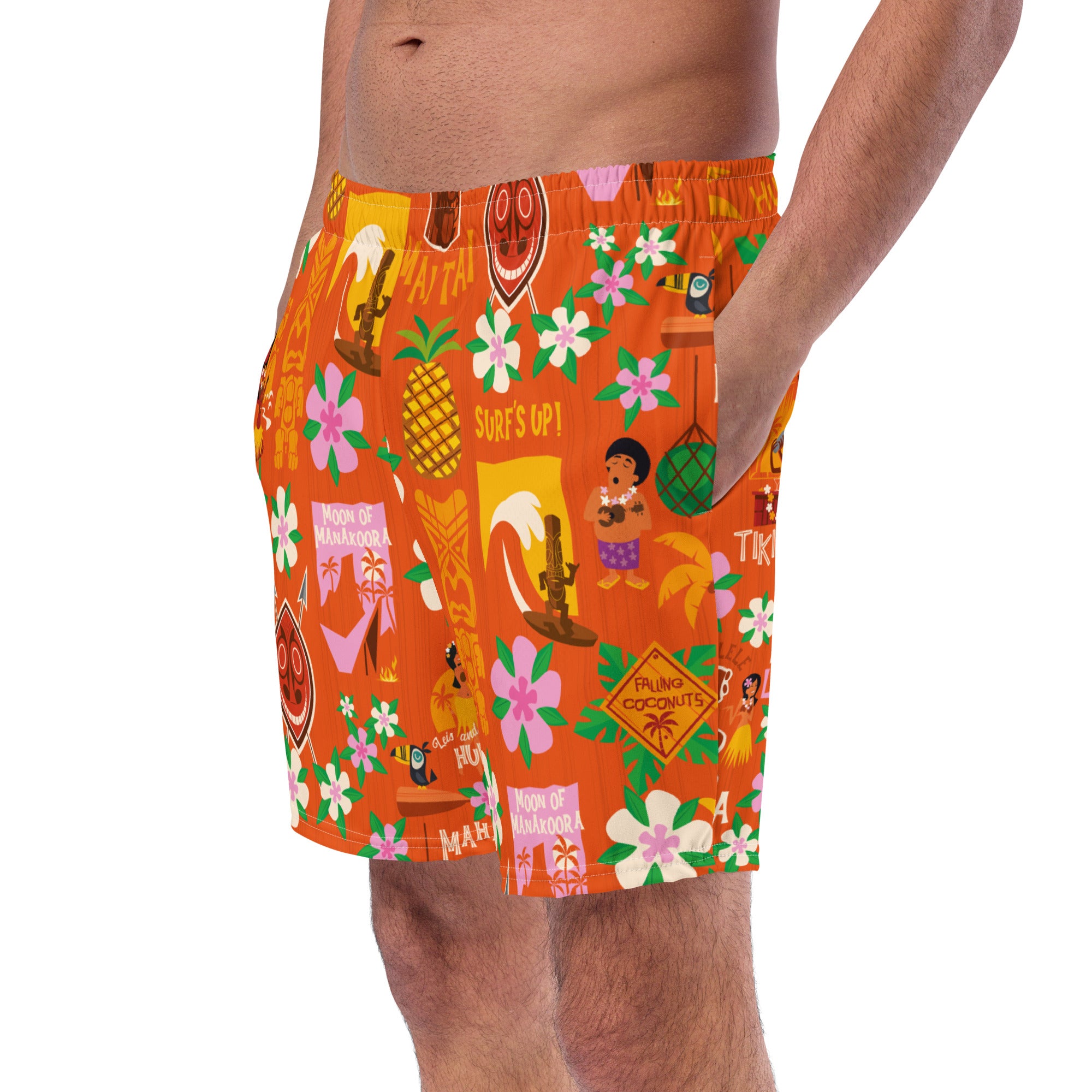Short de bain homme Tiki Surf Red
