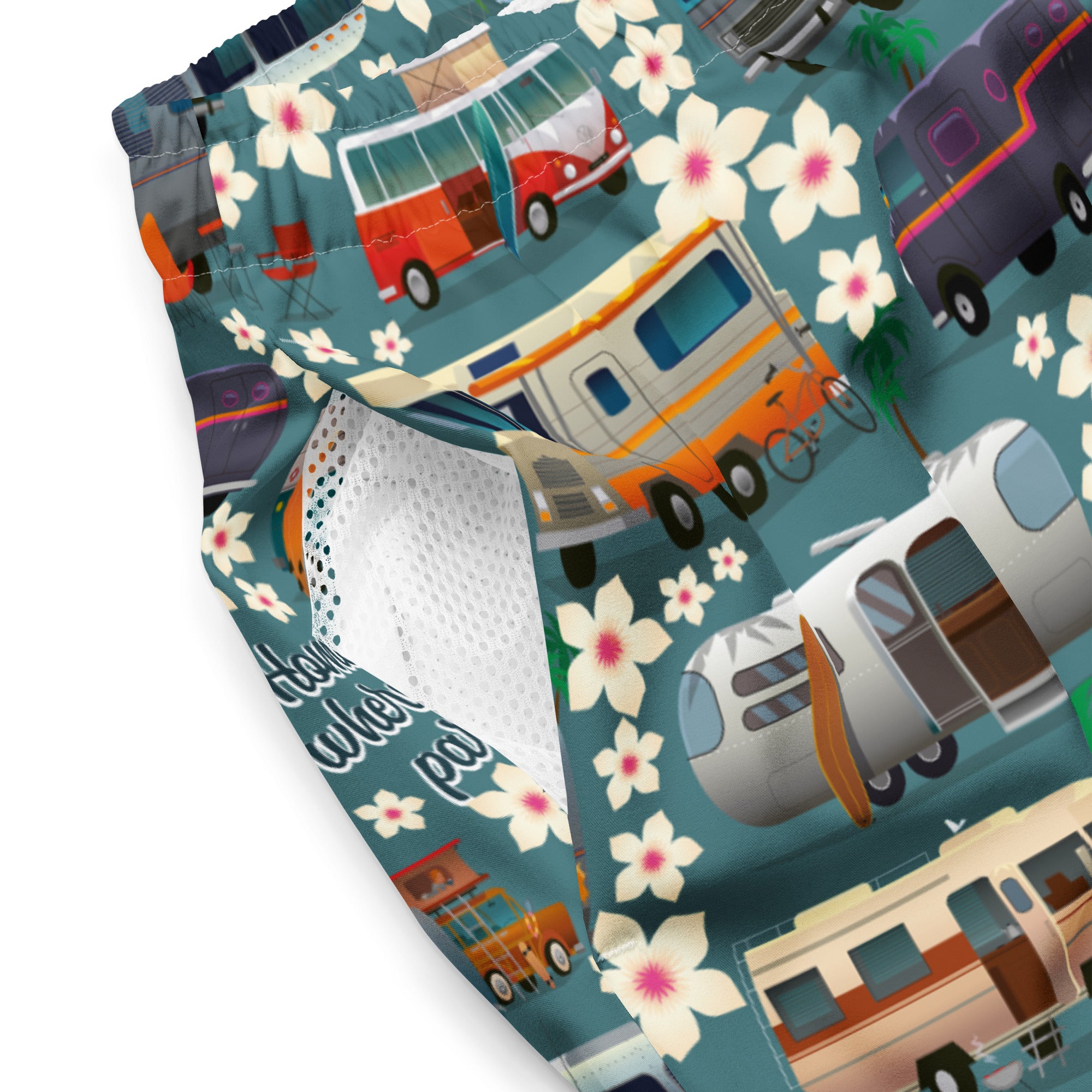 Short de bain homme Vintage Campers