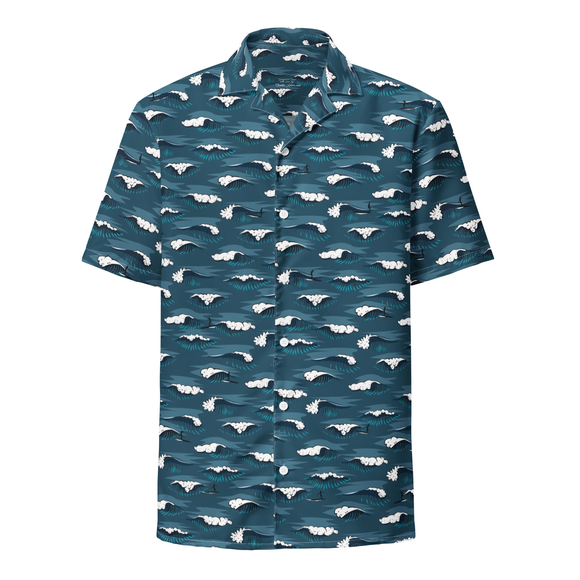 Longboard Surfing Dark Shirt