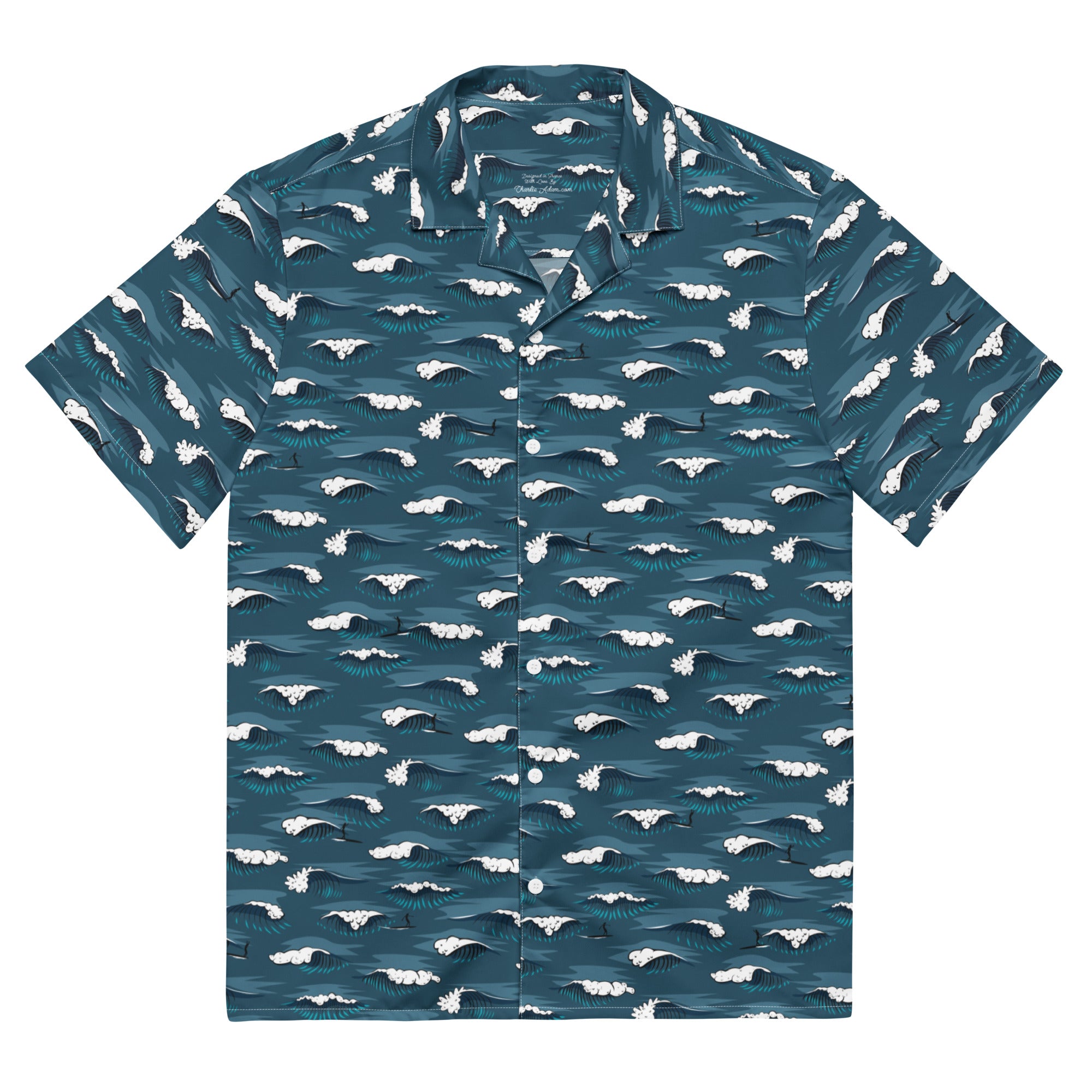 Longboard Surfing Dark Shirt