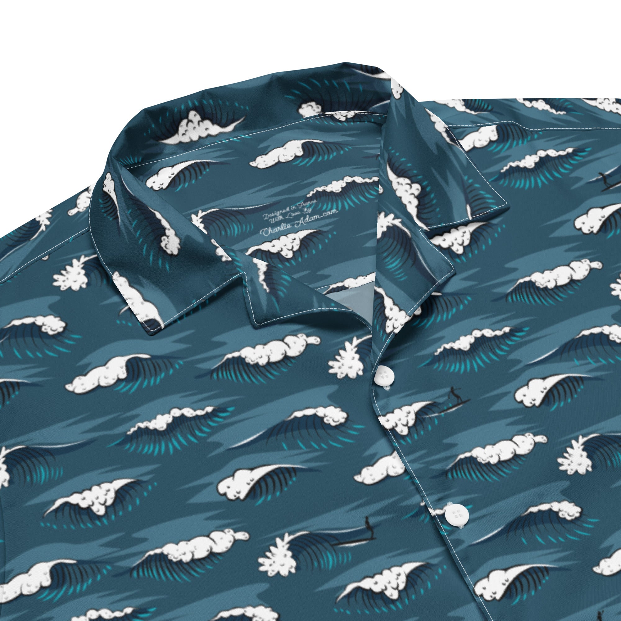 Longboard Surfing Dark Shirt