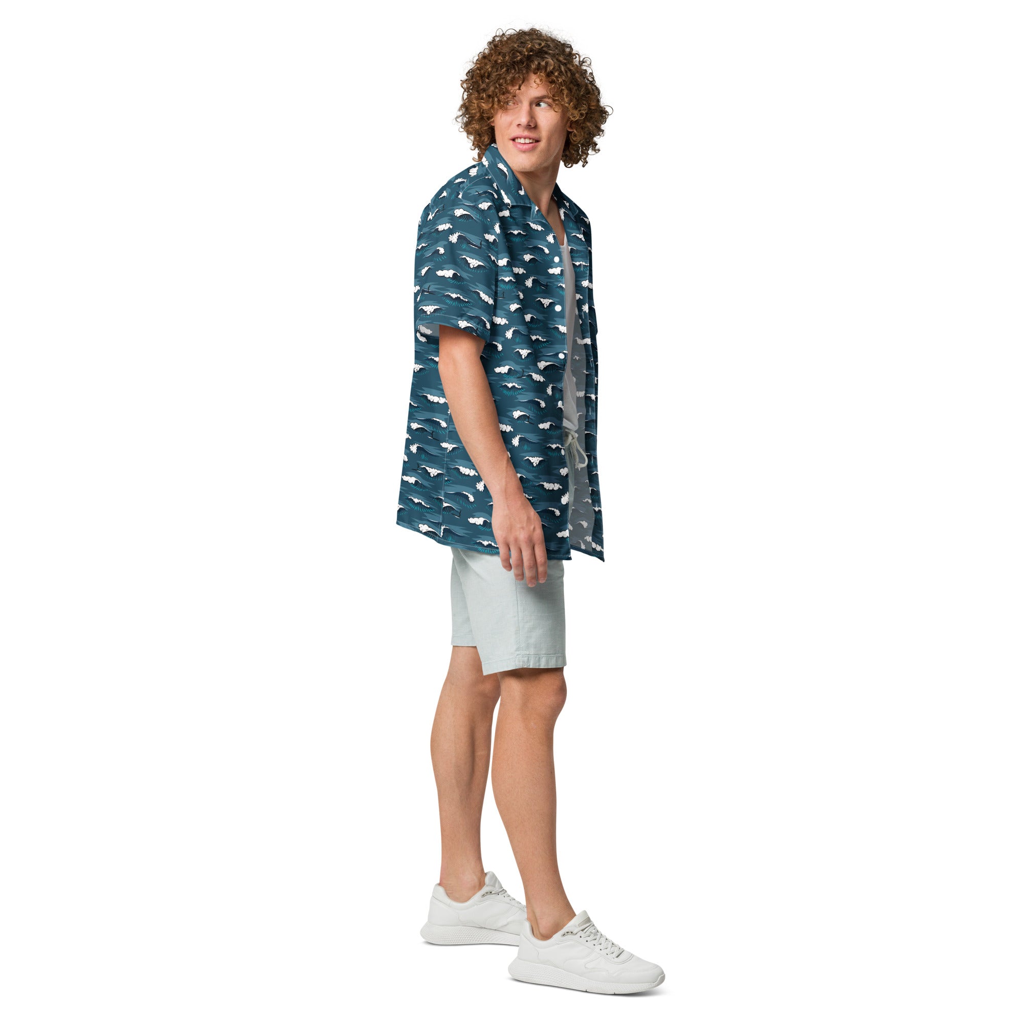 Longboard Surfing Dark Shirt