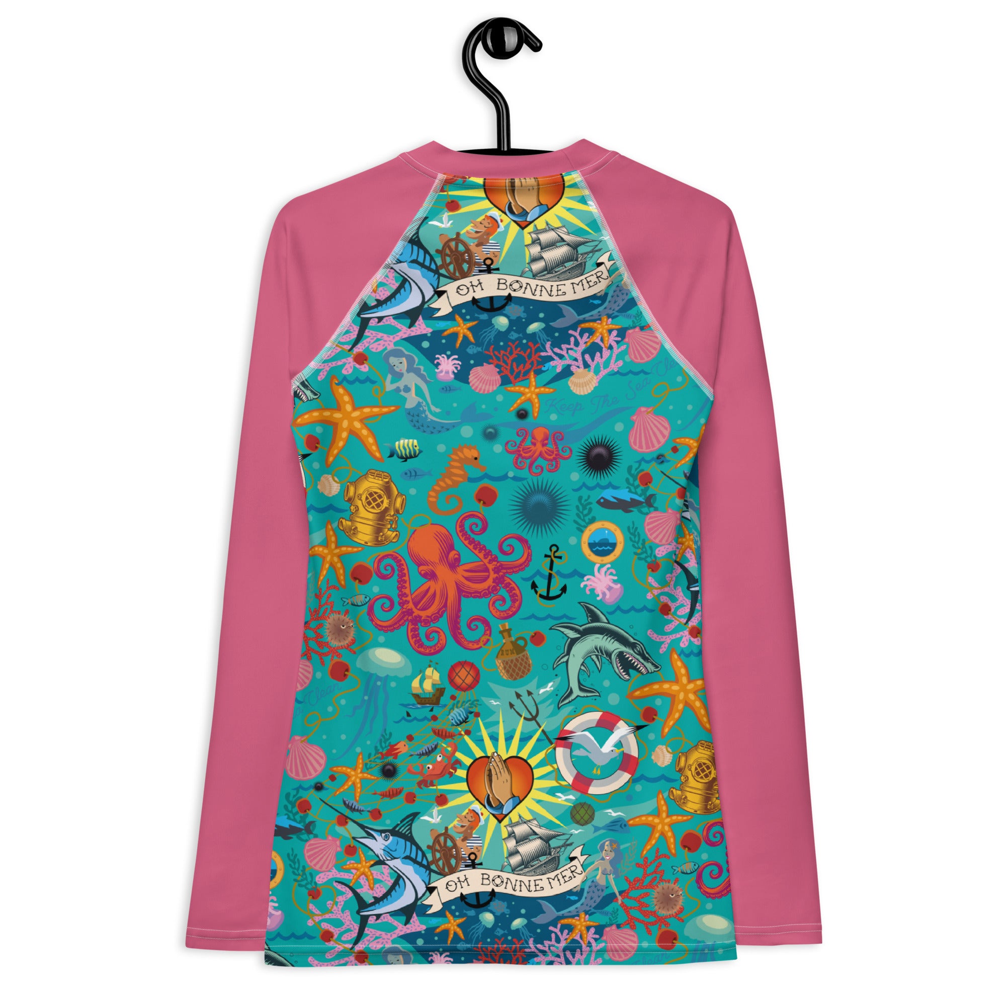 Haut de compression femme Oh Bonne Mer Calypso Blue/Pink